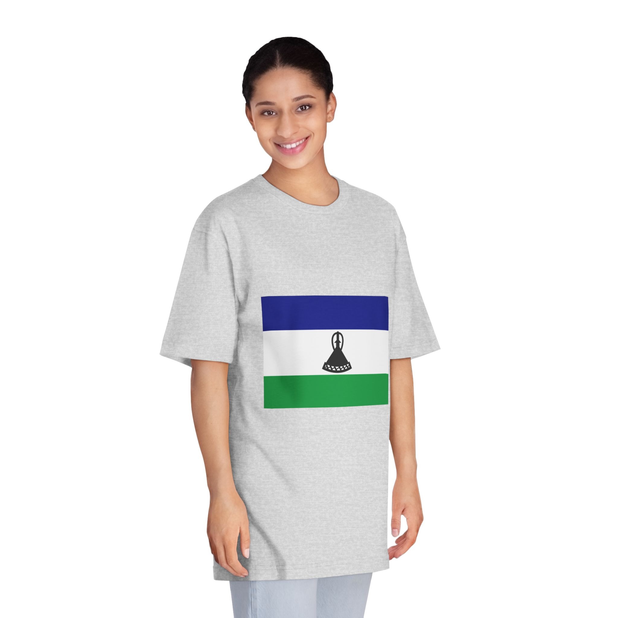 Flag of Lesotho Unisex Classic Crewneck T Shirt - Image 15