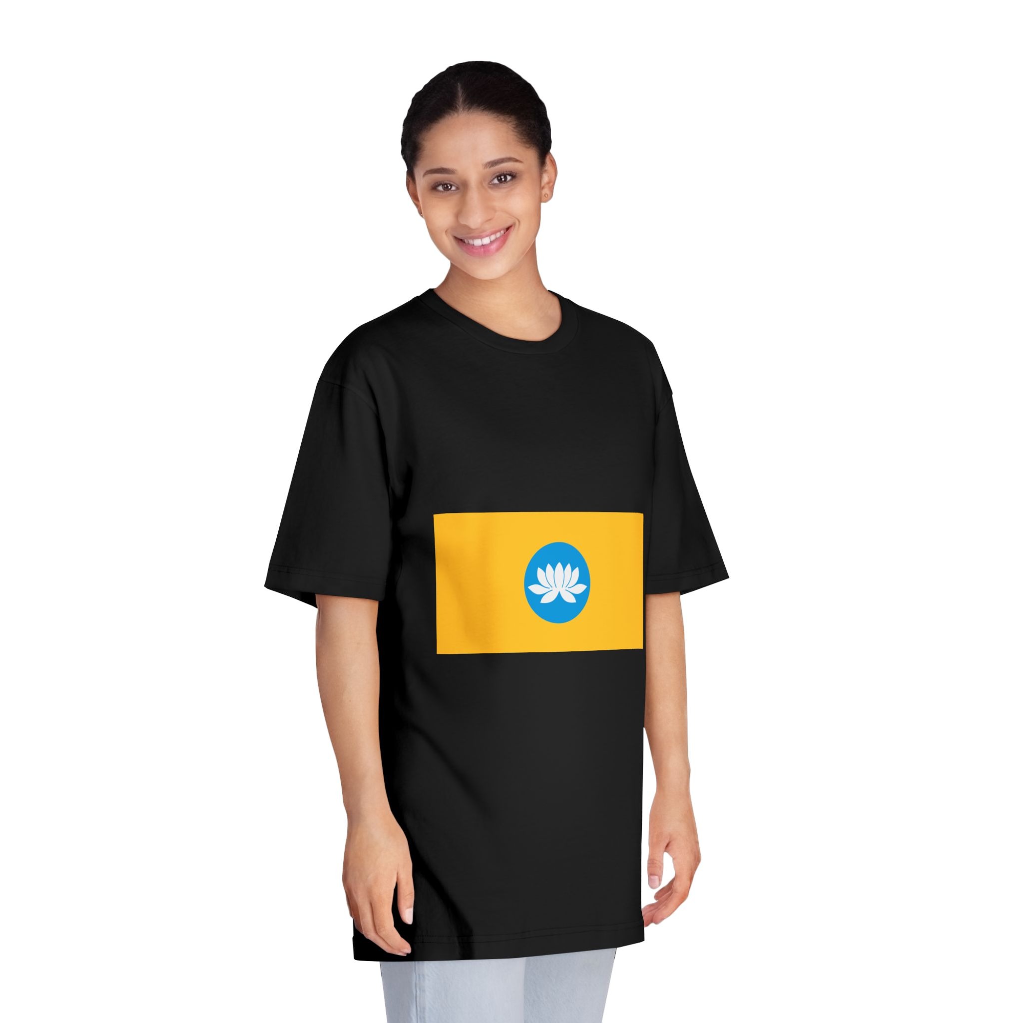Flag of Kalmykia Unisex Classic Crewneck T Shirt - Image 7
