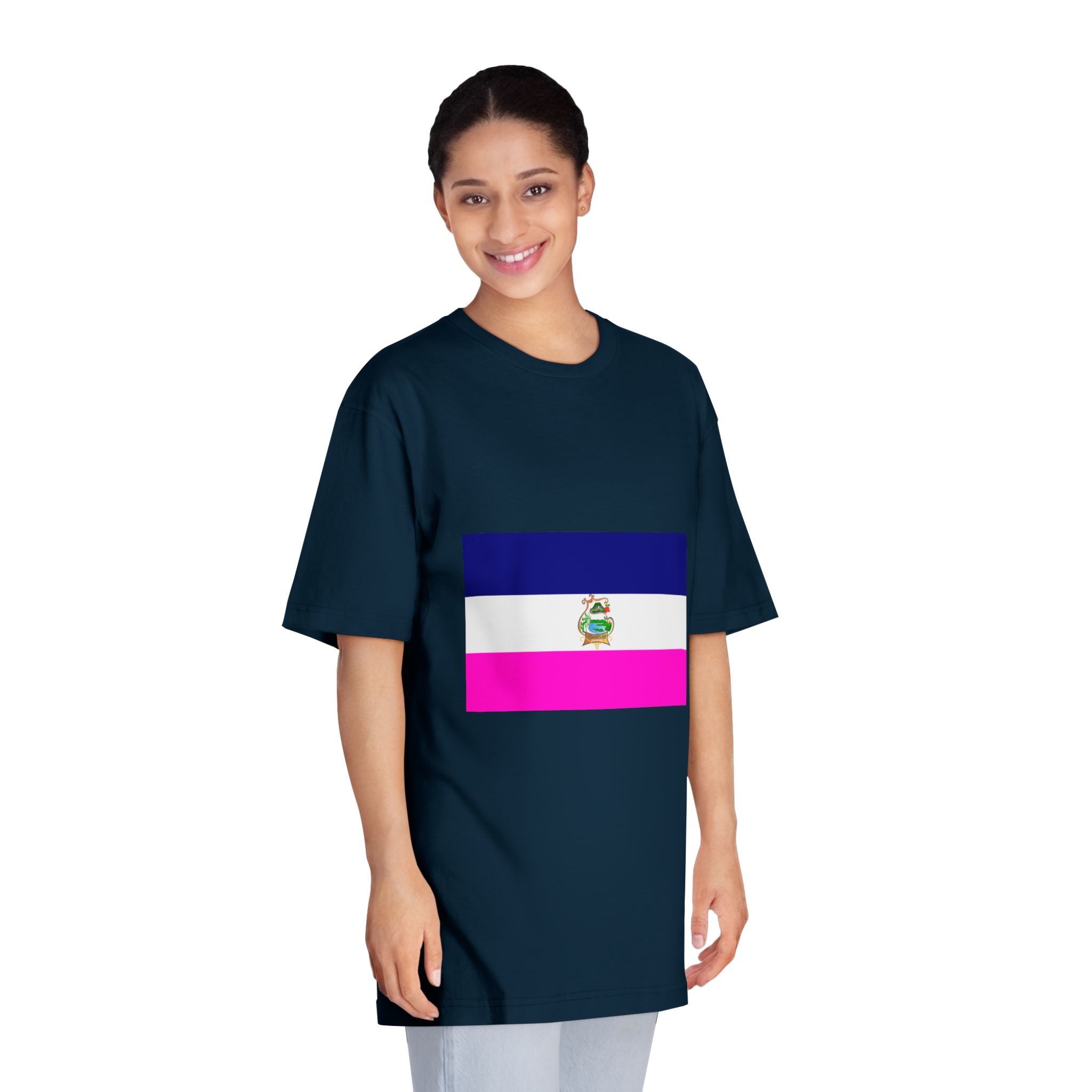 Bandera de Cuscatlán Unisex Classic Crewneck T Shirt - Image 19