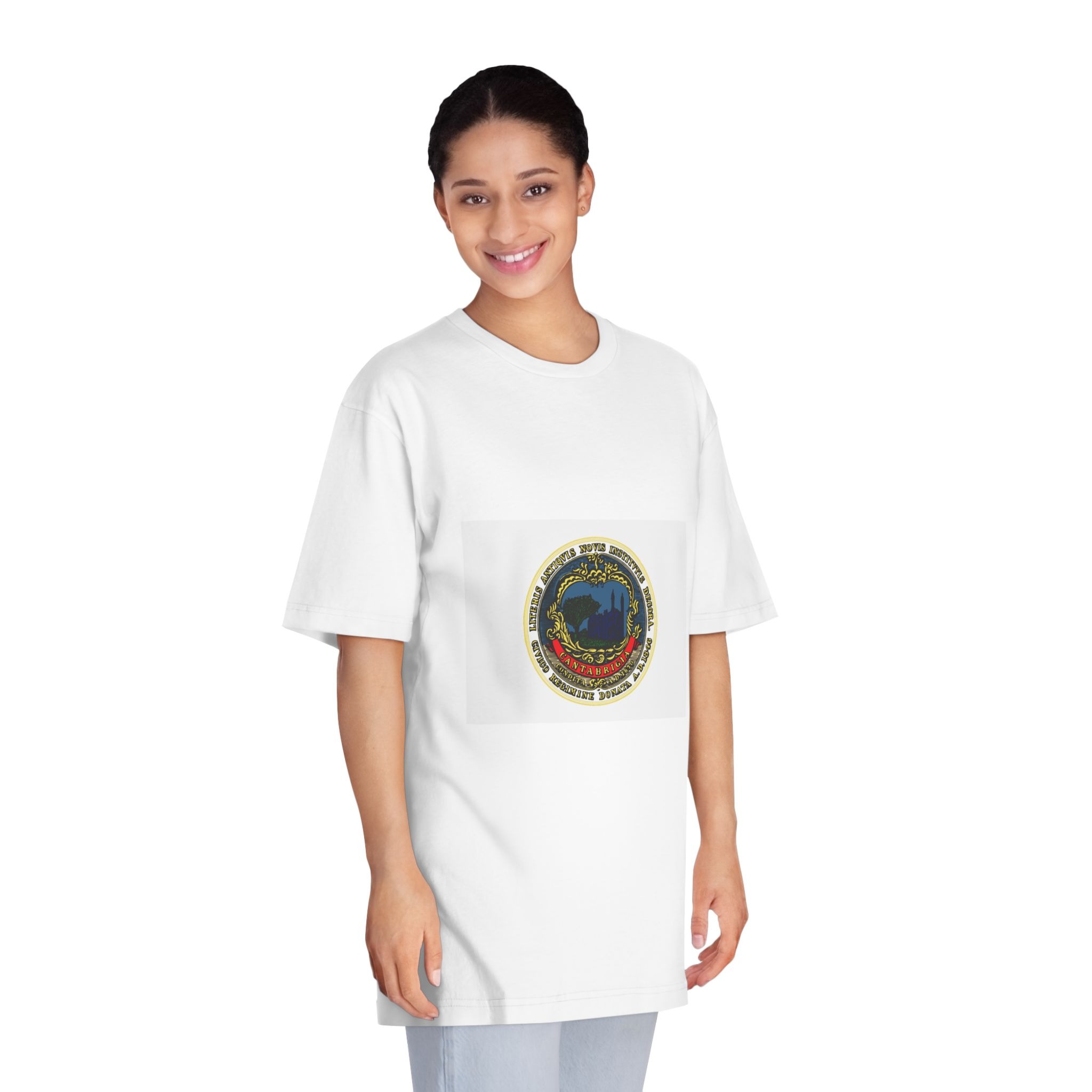 Flag of Cambridge, Massachusetts Unisex Classic Crewneck T Shirt - Image 3