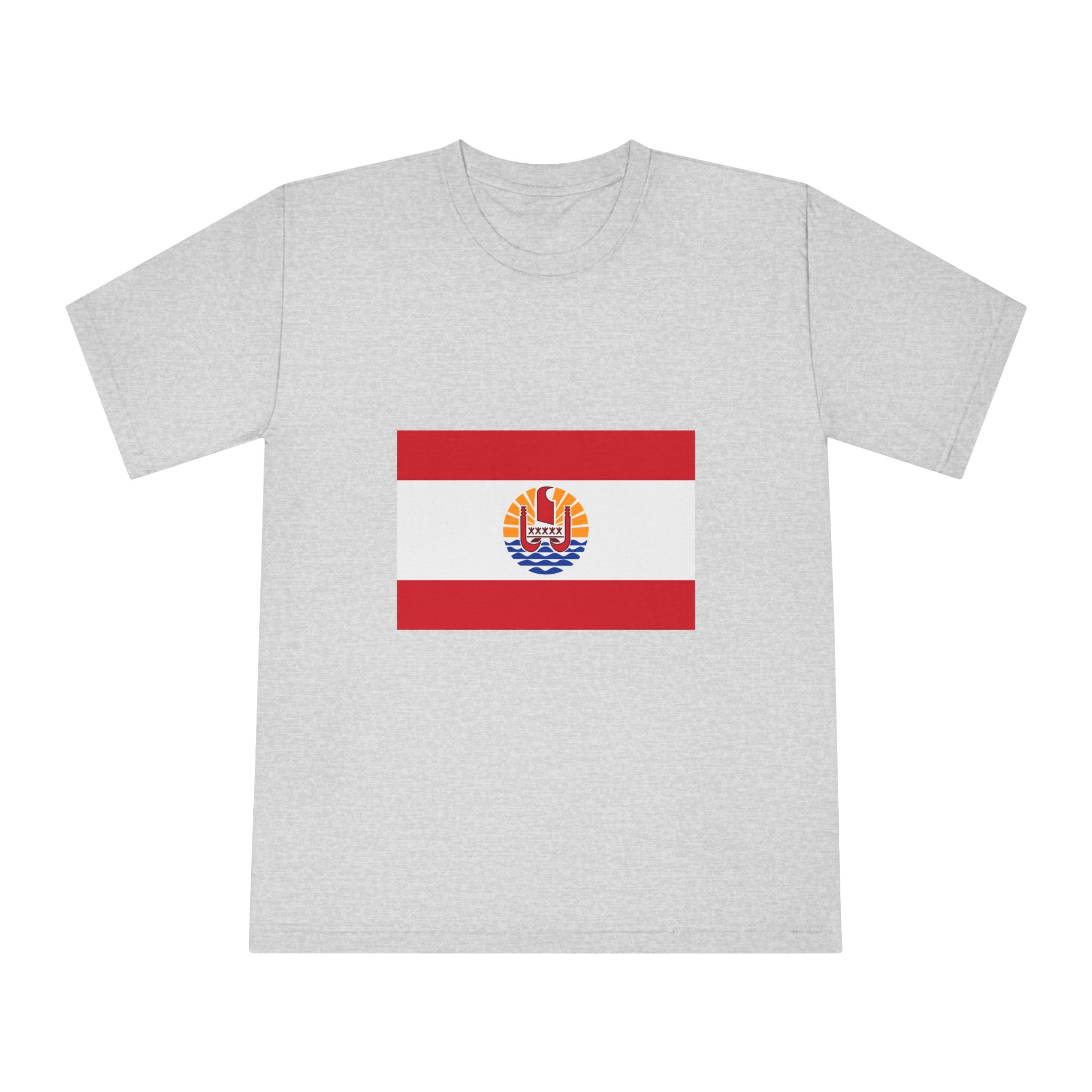 Flag of French Polynesia Unisex Classic Crewneck T Shirt - Image 13