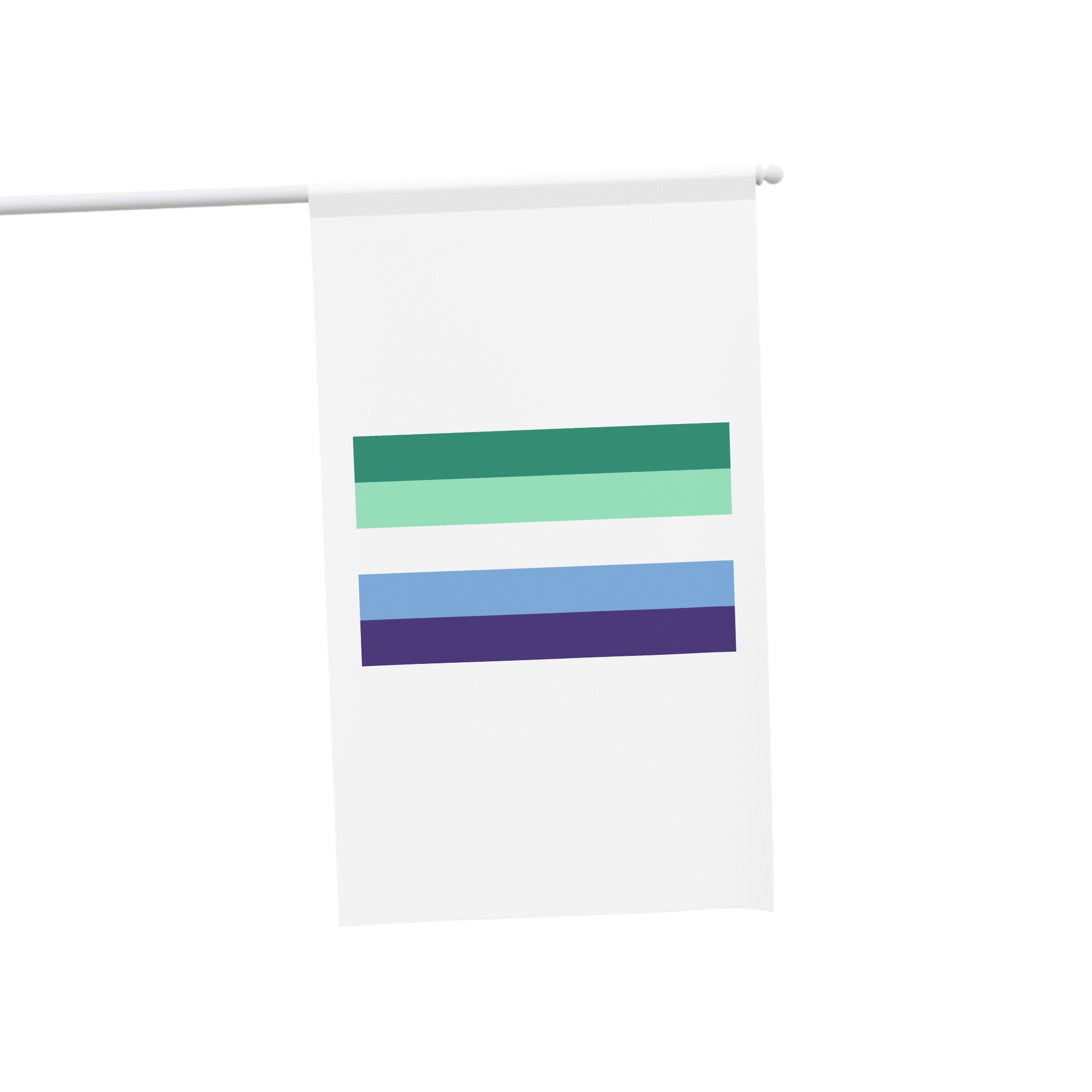 Striped New Gay Male Pride Flag House Banner - Image 3
