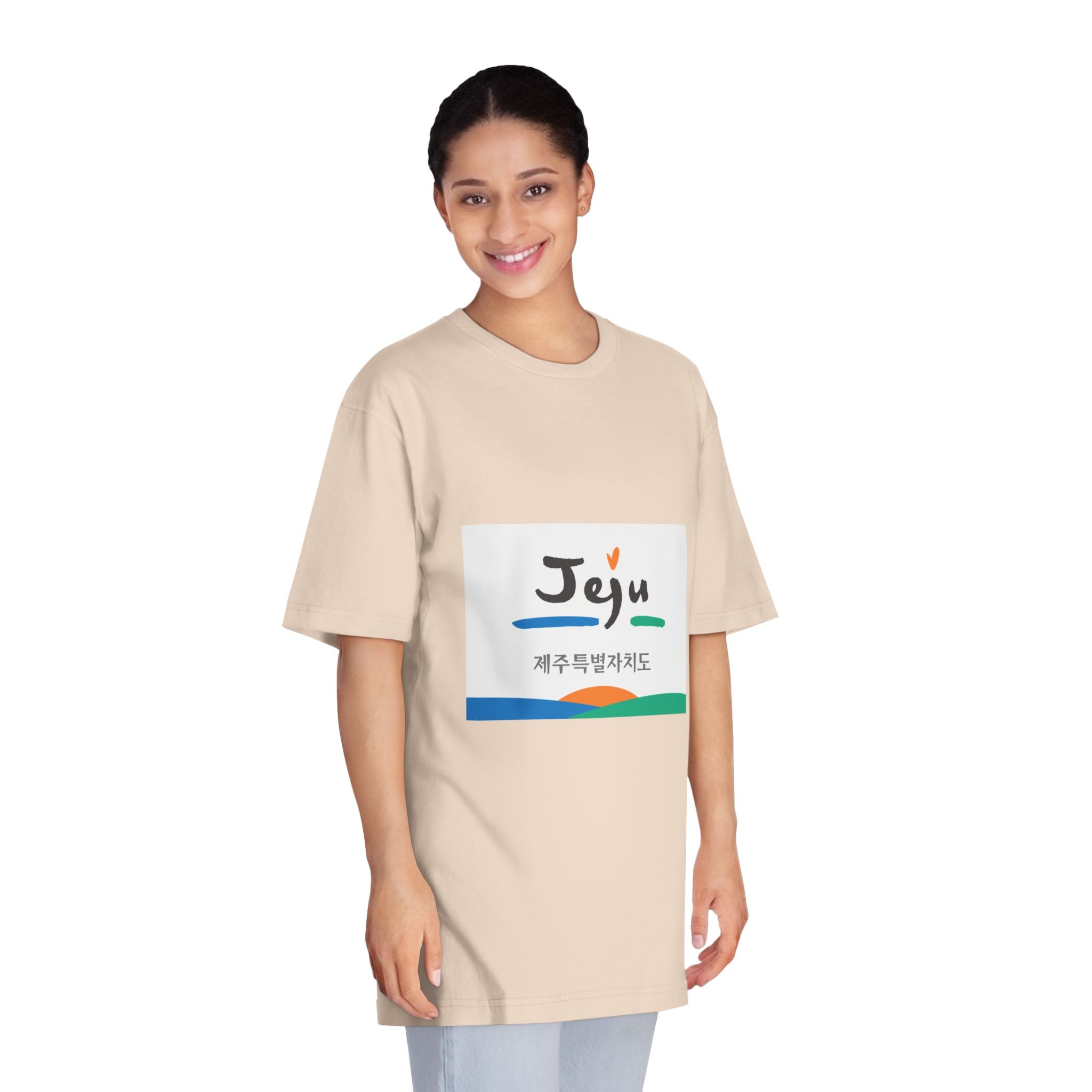 Flag of Jeju Province Unisex Classic Crewneck T Shirt - Image 11