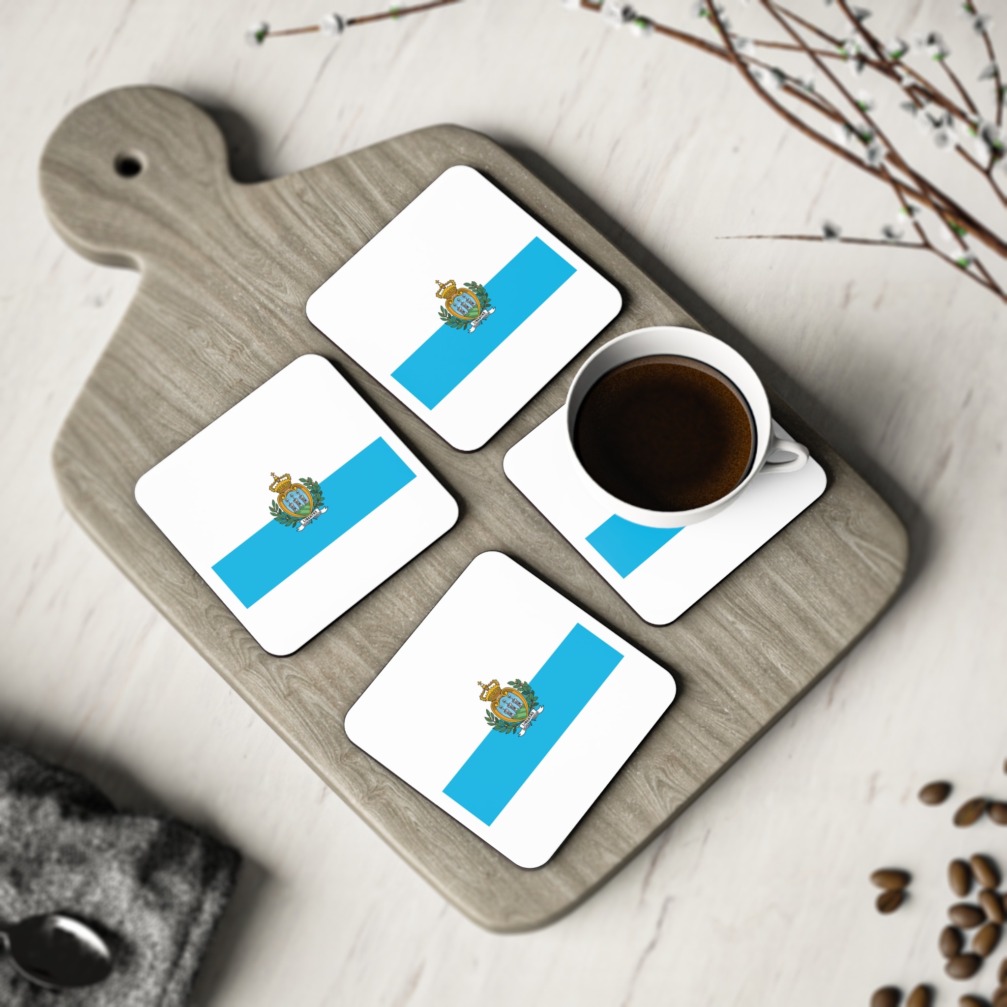 San Marino Flag Coasters - Image 8