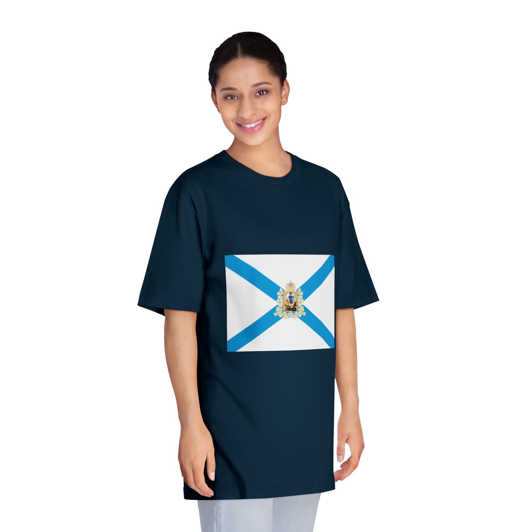 Flag of Arkhangelsk Oblast Unisex Classic Crewneck T Shirt - Image 19