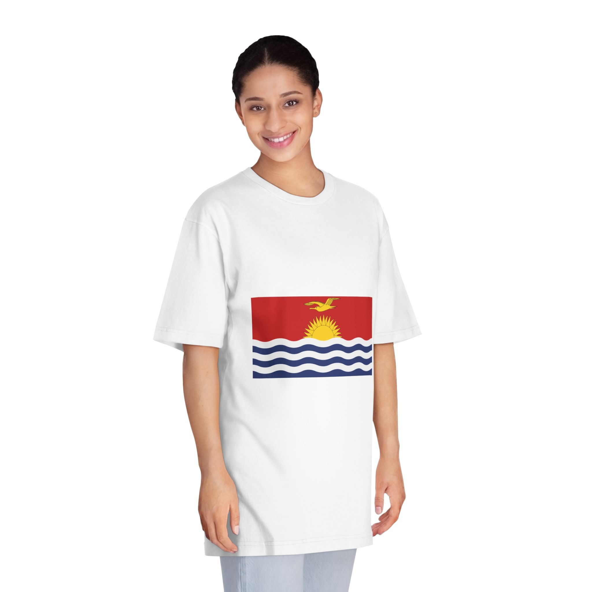 Flag of Kiribati Unisex Classic Crewneck T Shirt - Image 3