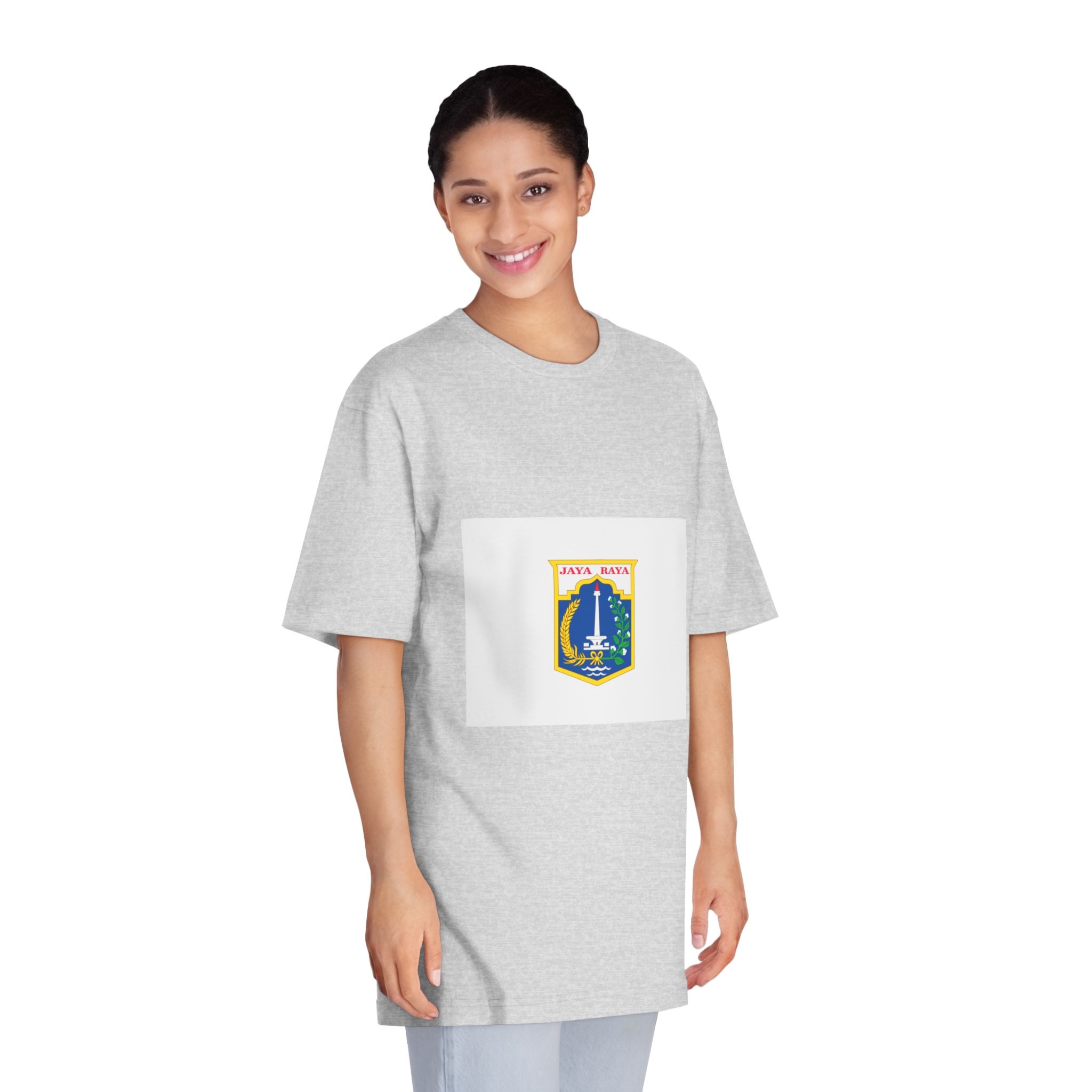 Flag of Jakarta (vectorised) Unisex Classic Crewneck T Shirt - Image 15