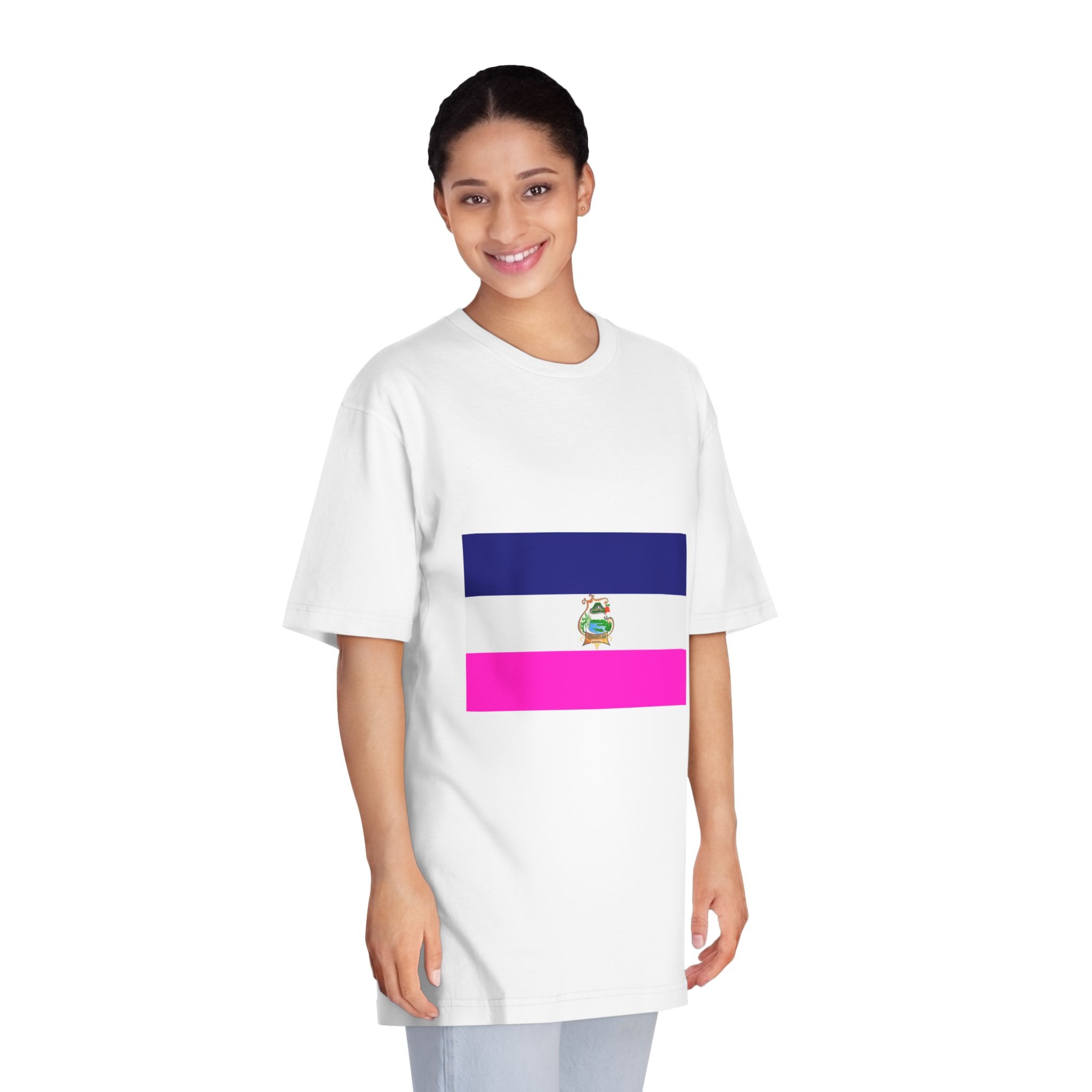 Bandera de Cuscatlán Unisex Classic Crewneck T Shirt - Image 3