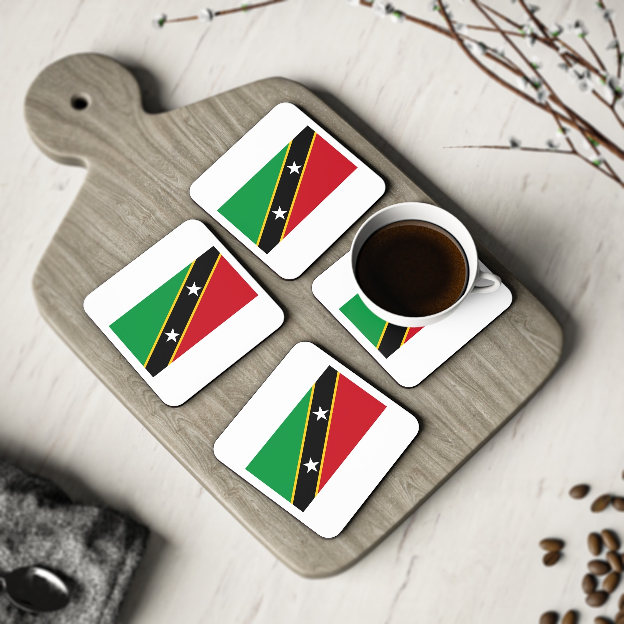 Saint Kitts Flag Coasters - Image 8