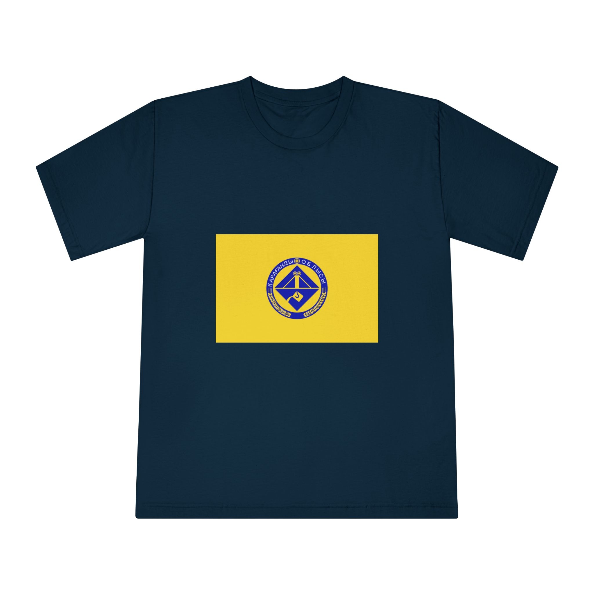 Flag of Karagandy Oblast Unisex Classic Crewneck T Shirt - Image 17