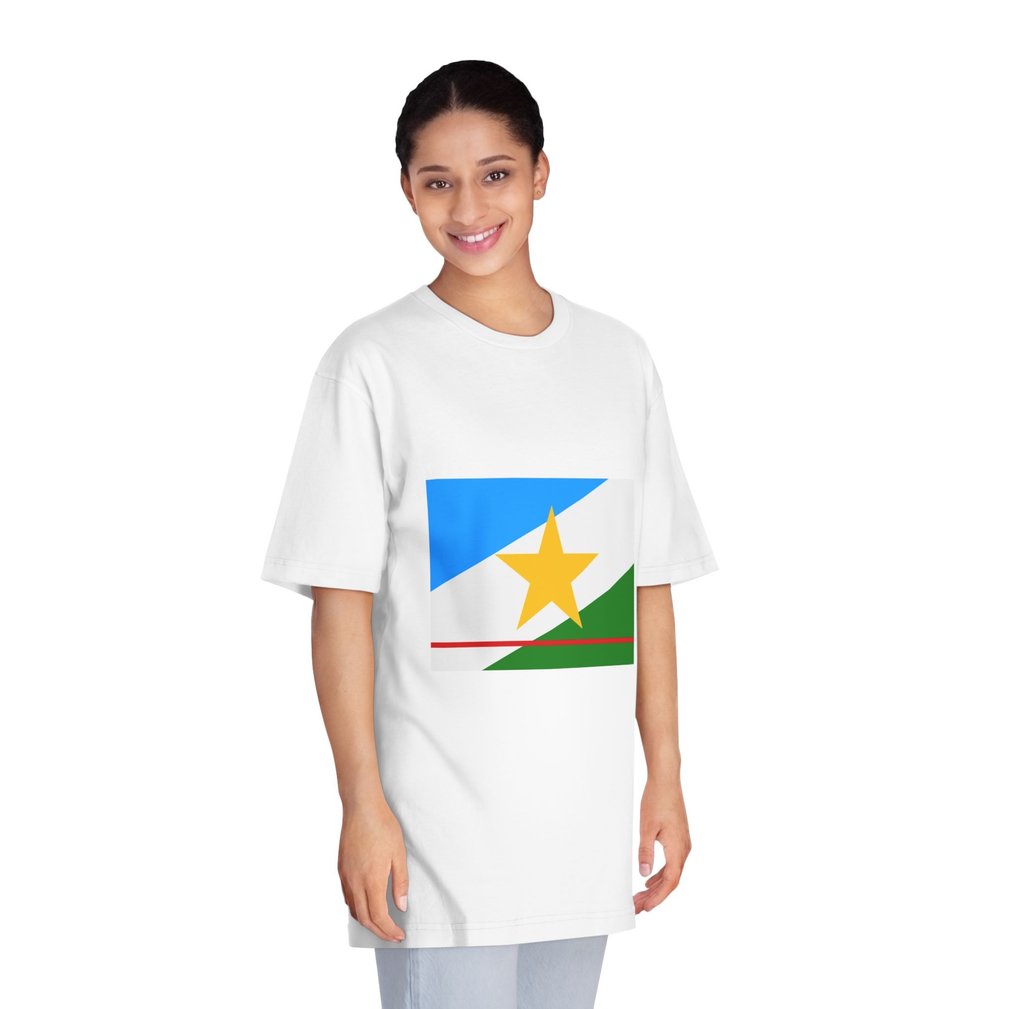 Bandeira de Roraima Unisex Classic Crewneck T Shirt - Image 3