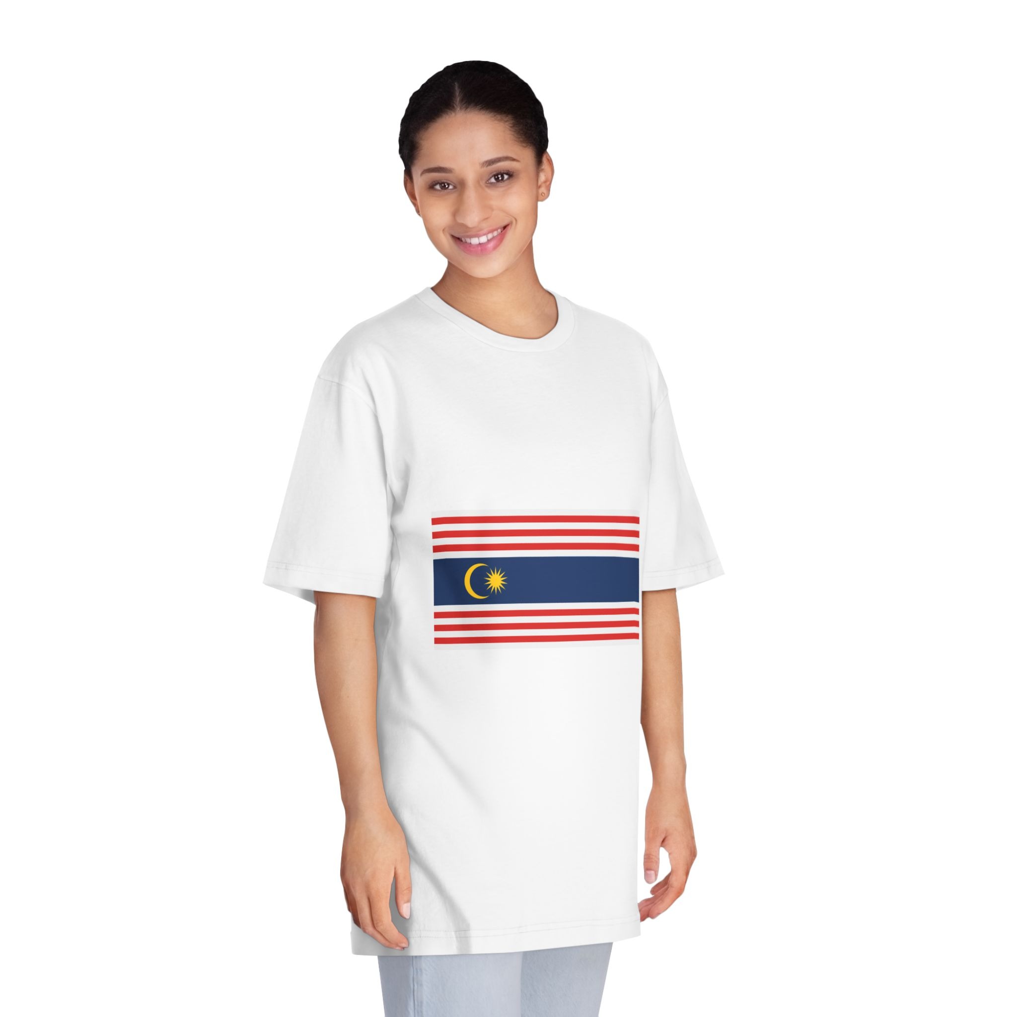 Flag of Kuala Lumpur, Malaysia Unisex Classic Crewneck T Shirt - Image 3