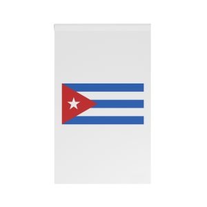 Flag Cuba Sky Blue White Striped National Banner Red Triangle Star Symbol Cuban House Banner