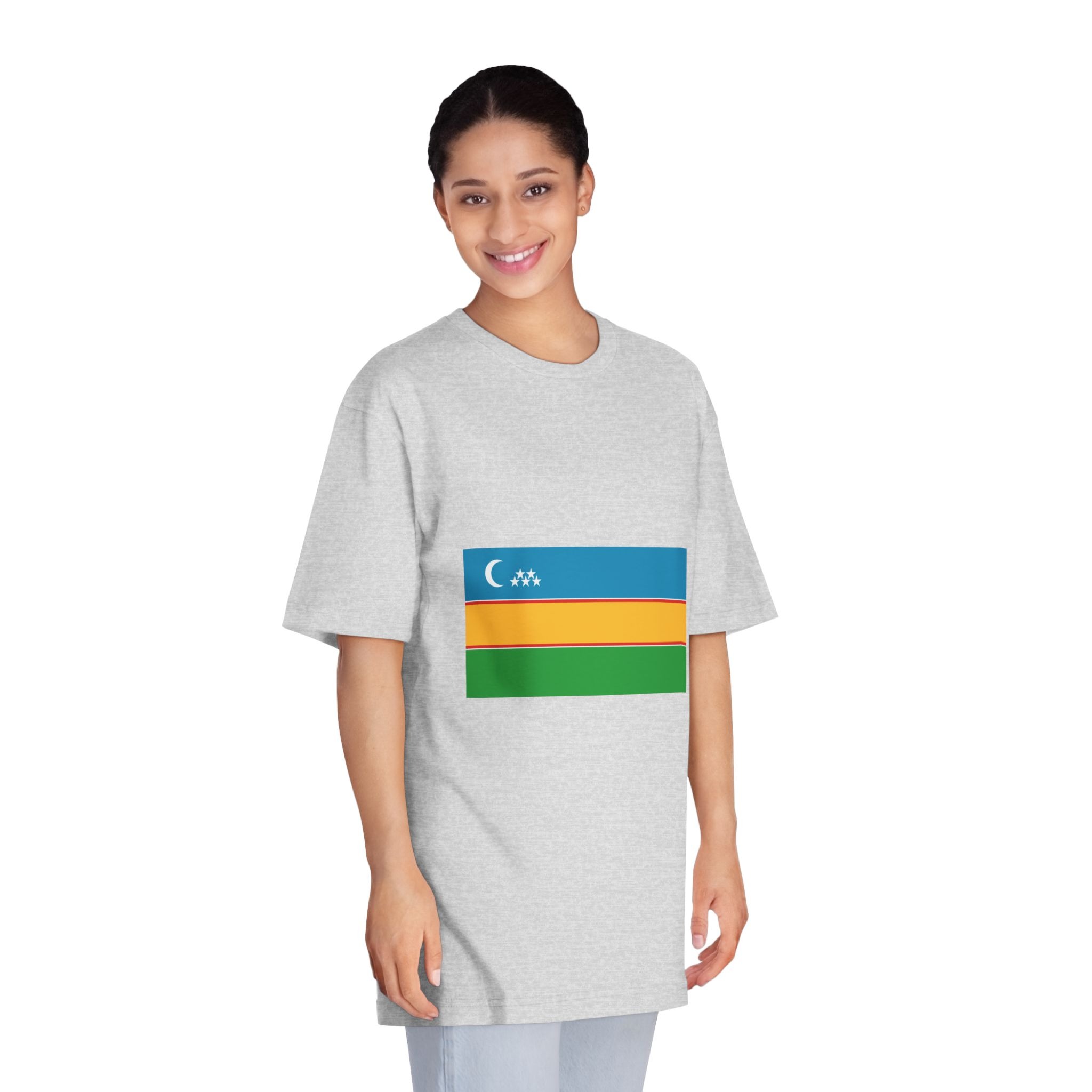 Flag of Karakalpakstan Unisex Classic Crewneck T Shirt - Image 15