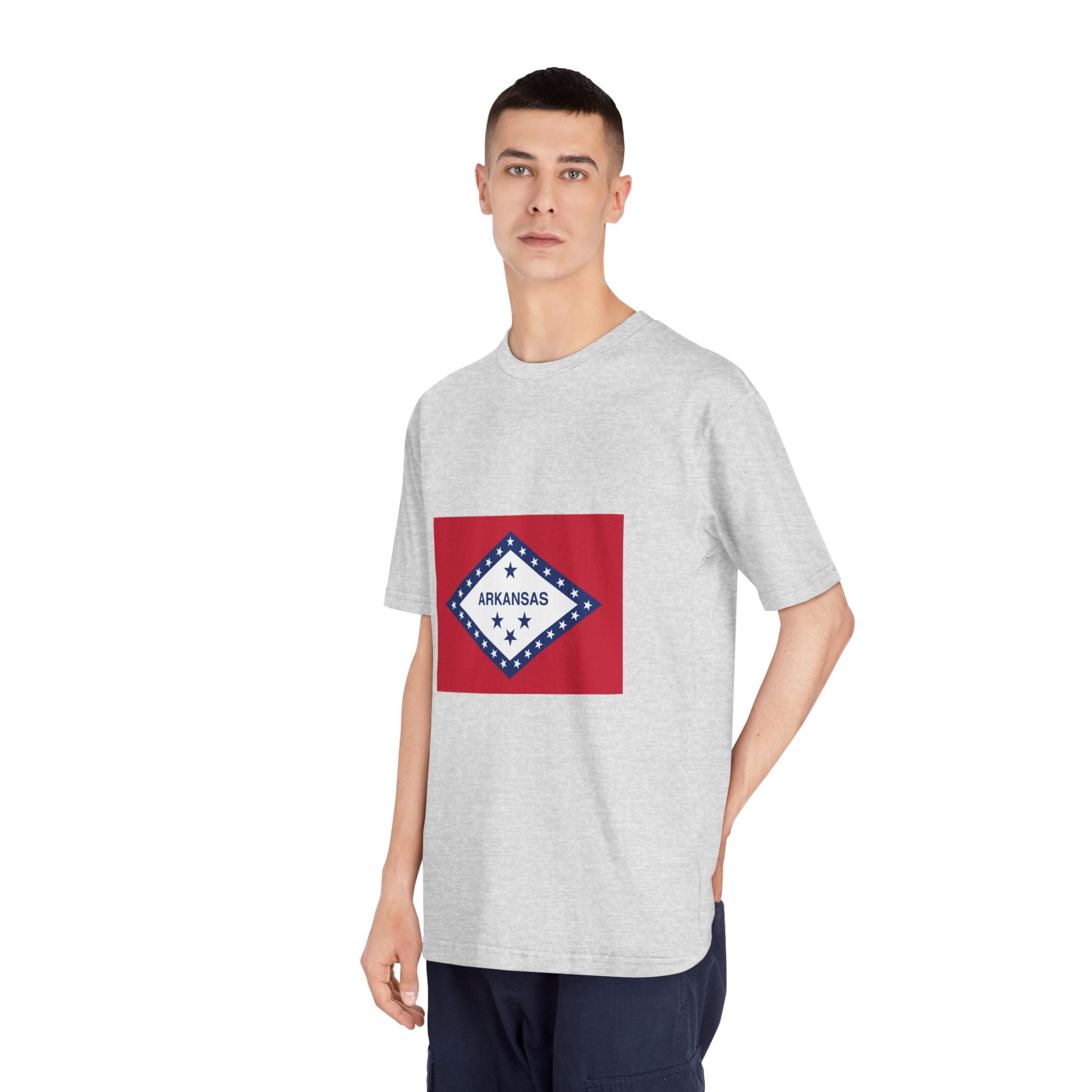 Flag of Arkansas Unisex Classic Crewneck T Shirt - Image 16