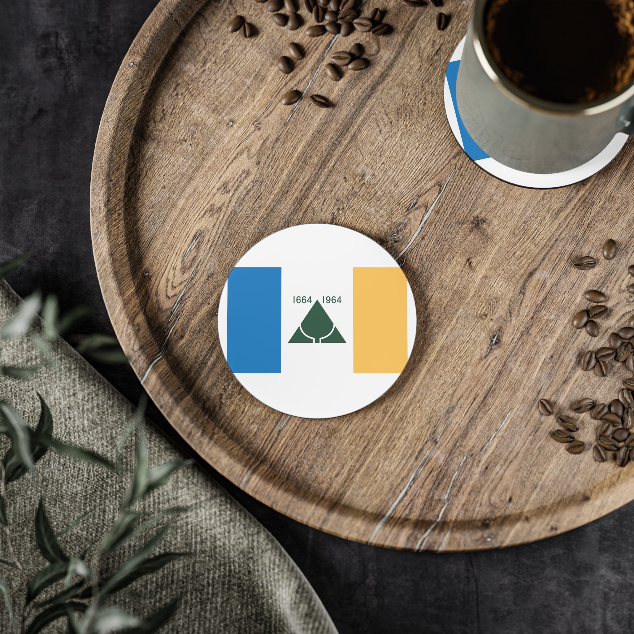 New Jersey Tricentennial Flag Coasters - Image 2