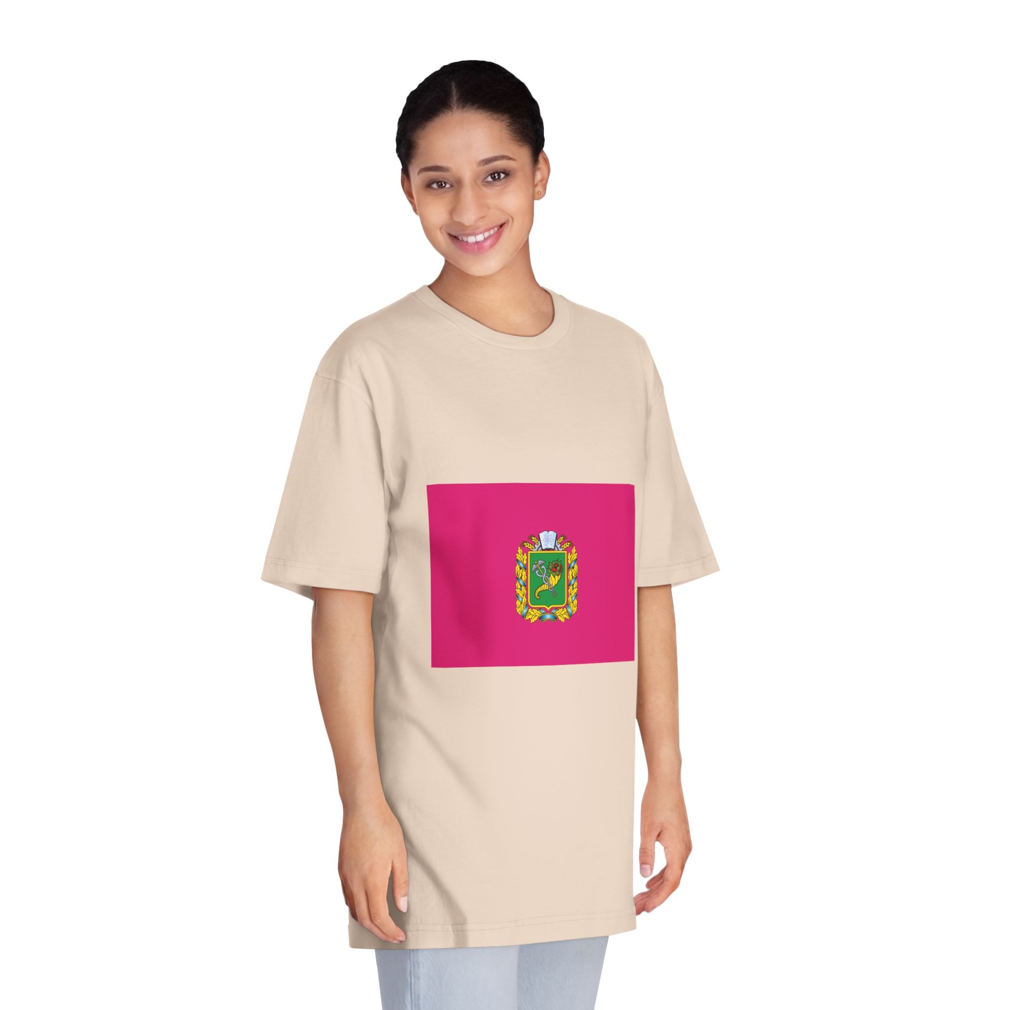 Flag of Kharkiv Oblast Unisex Classic Crewneck T Shirt - Image 11