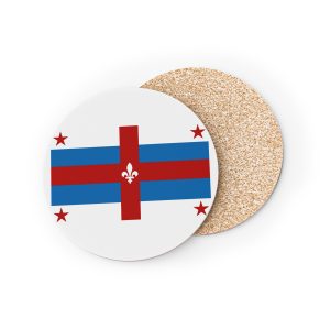 Quebecois Anglophones Flag Cultural Banner Representing Englishspeaking Community Quebec Canada Coasters