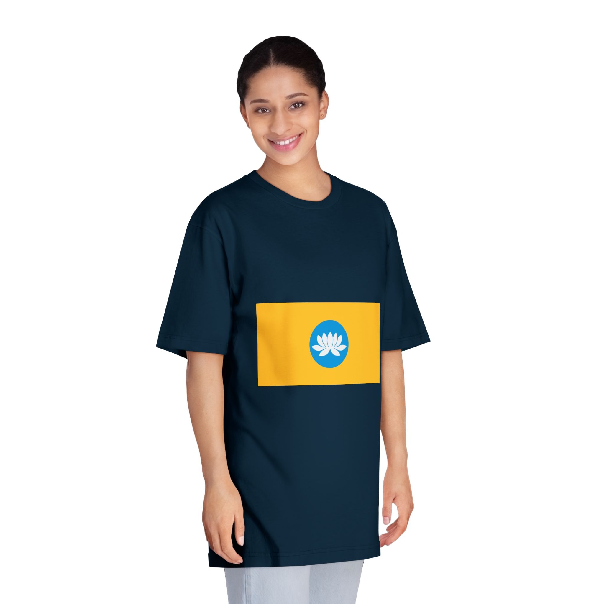 Flag of Kalmykia Unisex Classic Crewneck T Shirt - Image 19
