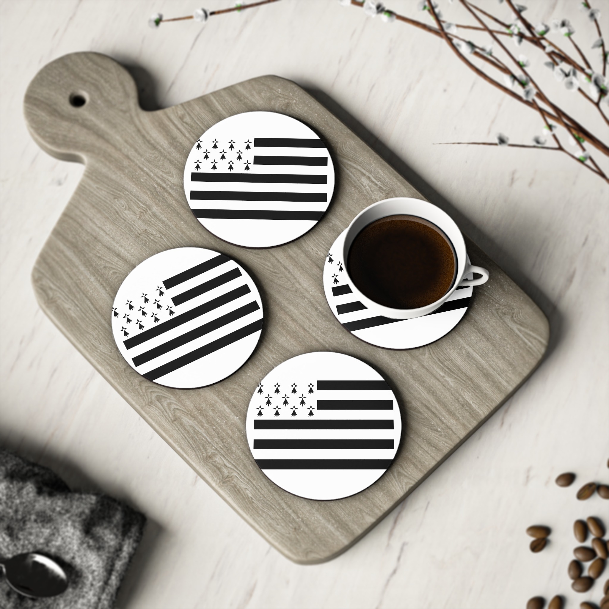 Traditional Flag Brittany Coasters - Image 4