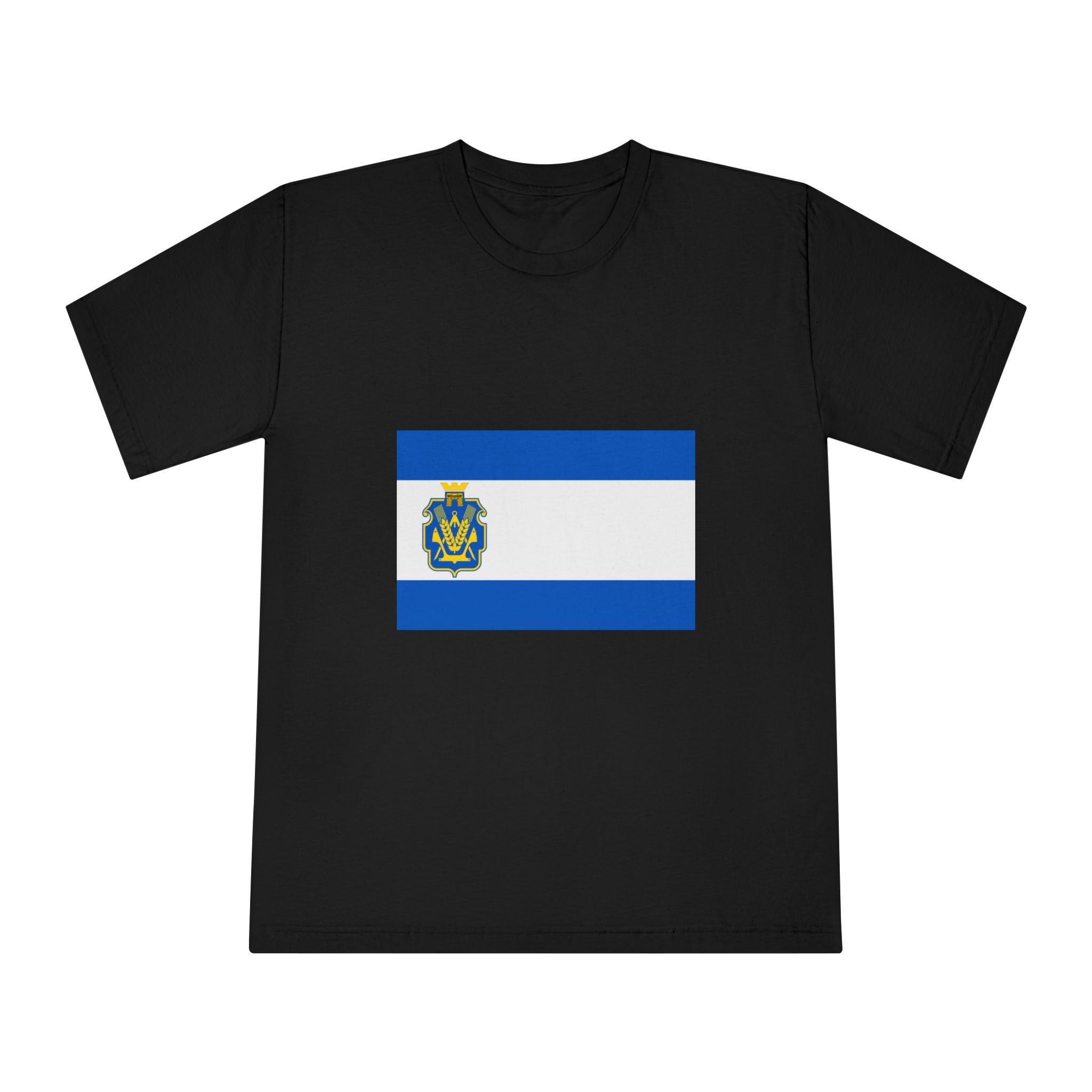 Flag of Kherson Oblast Unisex Classic Crewneck T Shirt - Image 5