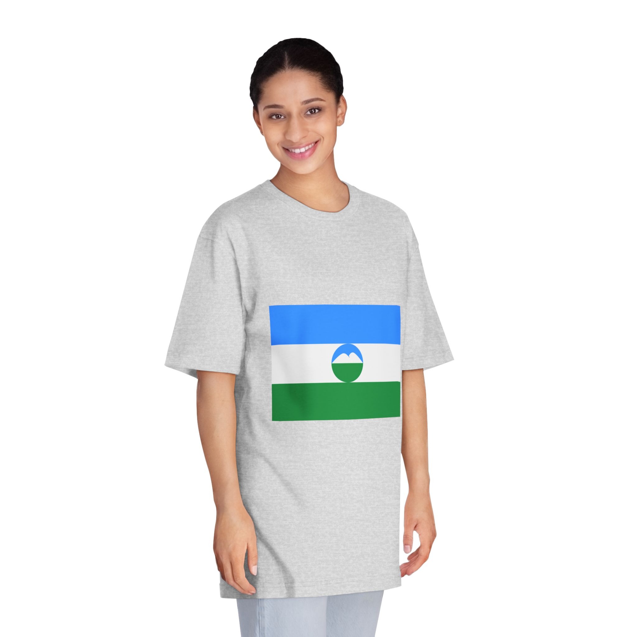 Flag of Kabardino Balkaria Unisex Classic Crewneck T Shirt - Image 15