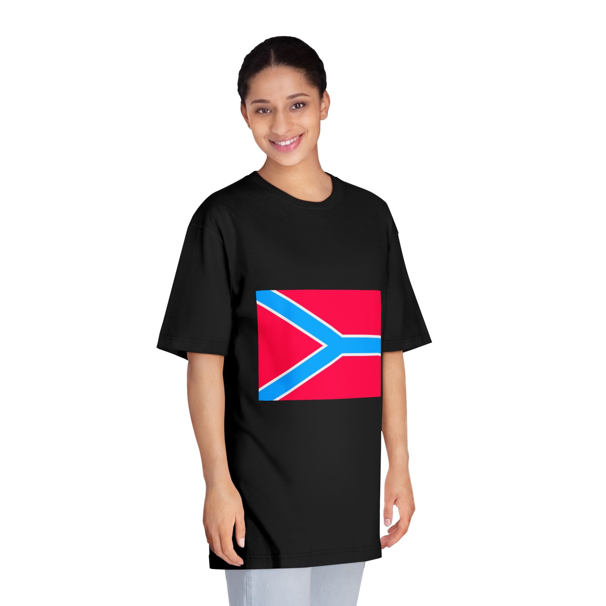 Flag of Druzhkivka Unisex Classic Crewneck T Shirt - Image 7