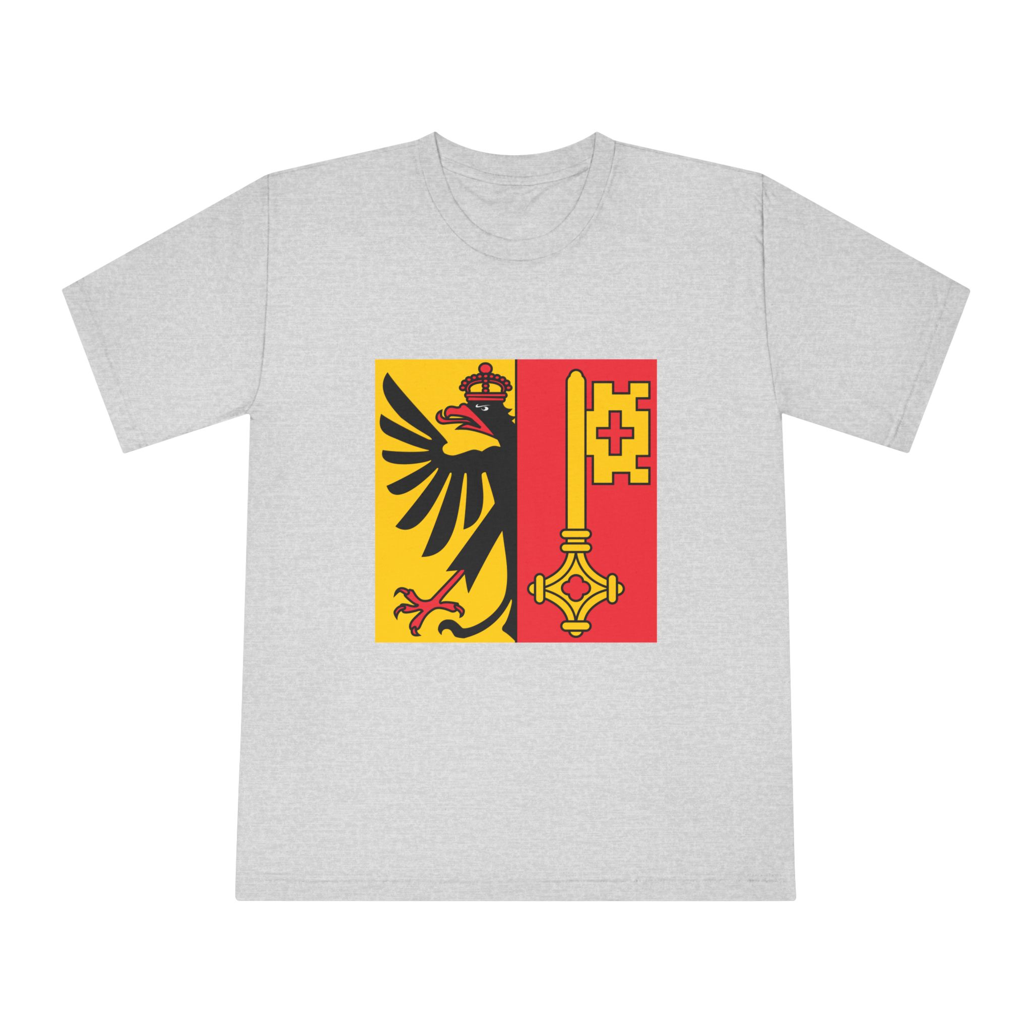 Flag of Canton of Geneva Unisex Classic Crewneck T Shirt - Image 13