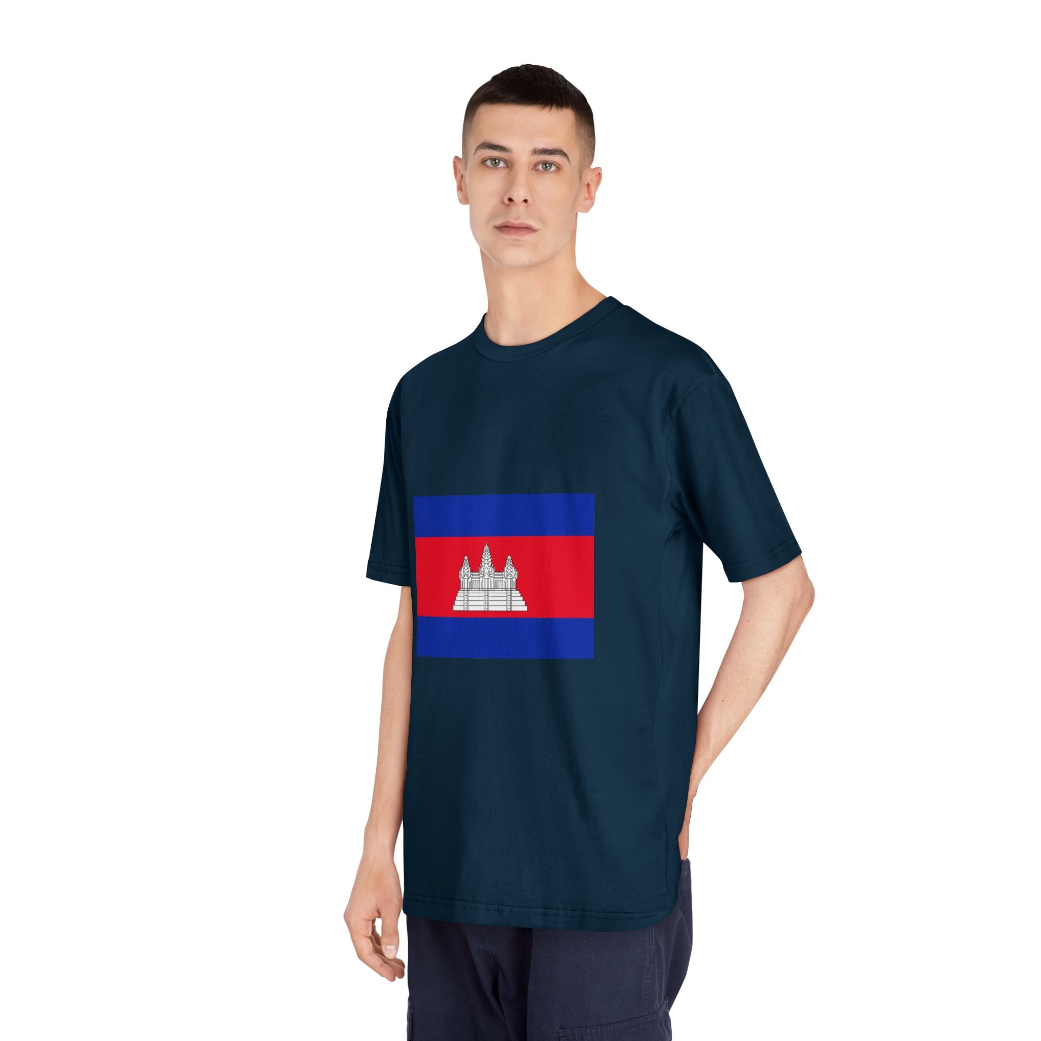 Flag of Cambodia Unisex Classic Crewneck T Shirt - Image 20