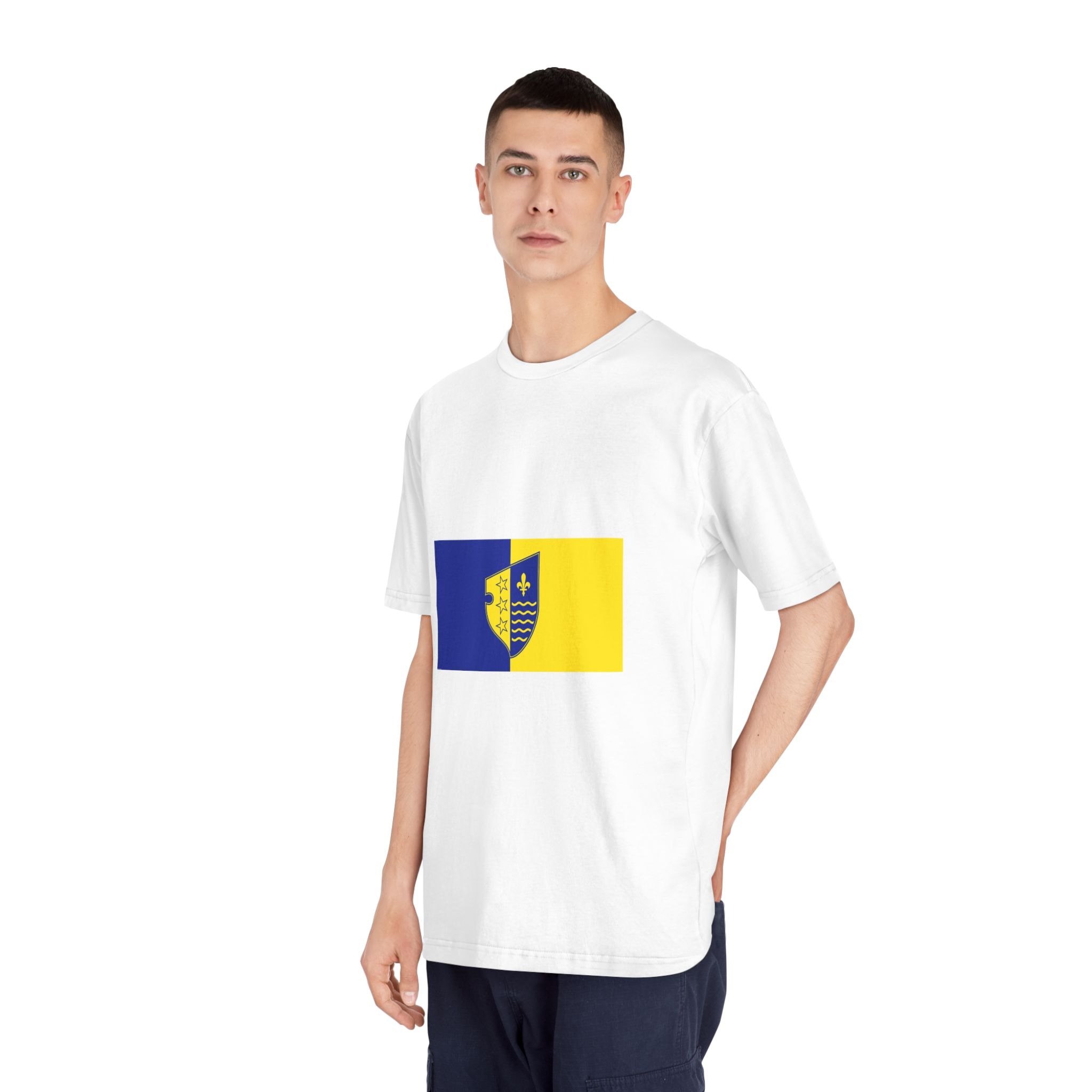 Flag of Bosnian Podrinje Unisex Classic Crewneck T Shirt - Image 4