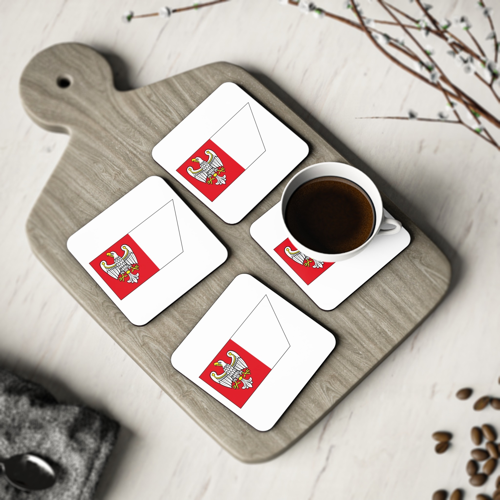 Pol Województwo Wielkopolskie Flag Coasters - Image 8