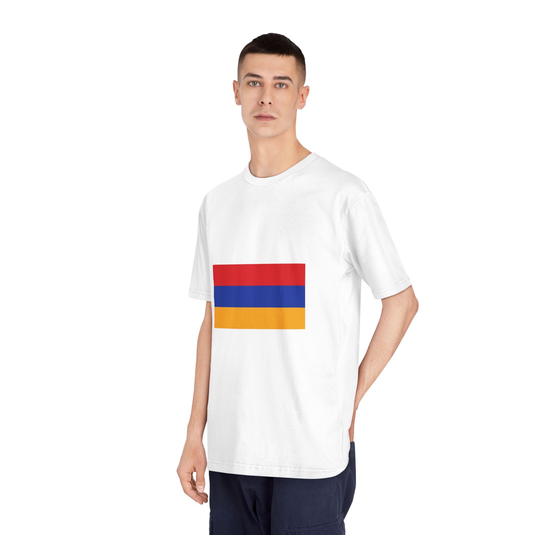 Flag of Armenia Unisex Classic Crewneck T Shirt - Image 4