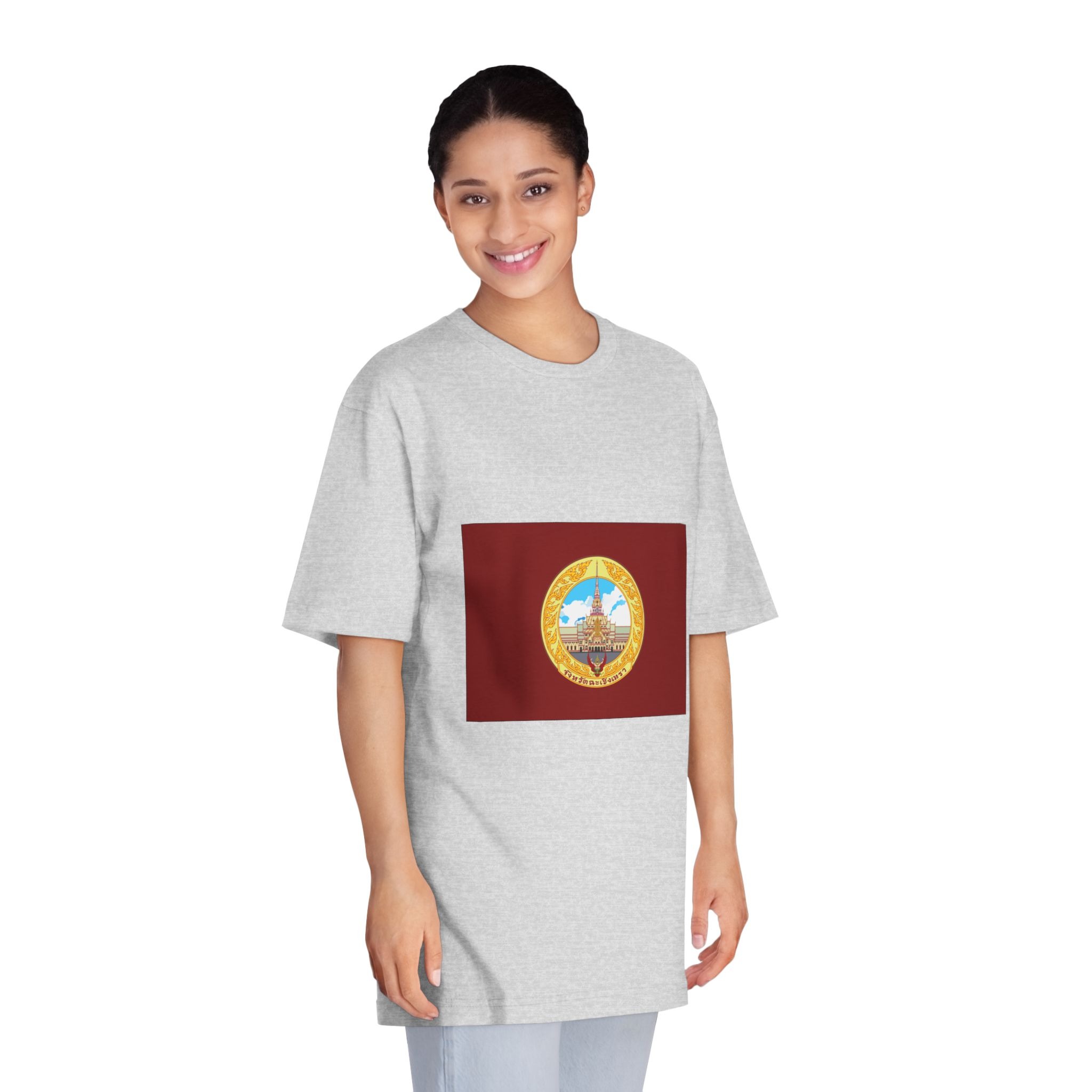 Flag of Chachoengsao Province Unisex Classic Crewneck T Shirt - Image 15