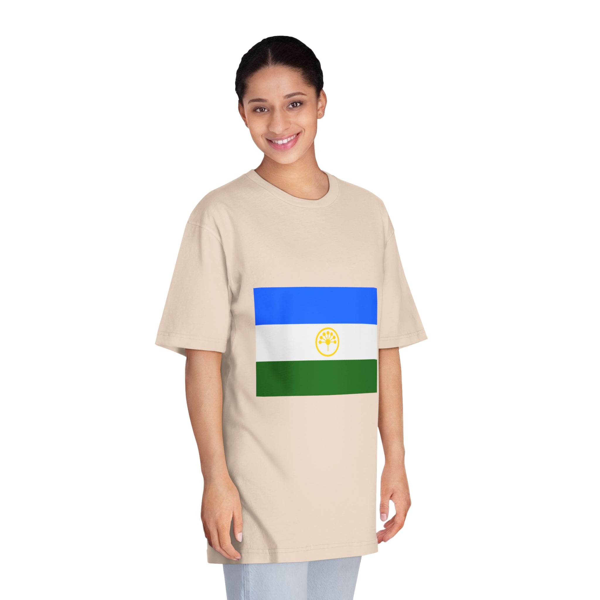 Flag of Bashkortostan Unisex Classic Crewneck T Shirt - Image 11