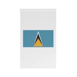 National Flag Saint Lucia With Iconic Triangles House Banner