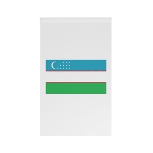 National Flag Uzbekistan With Crescent Stars House Banner