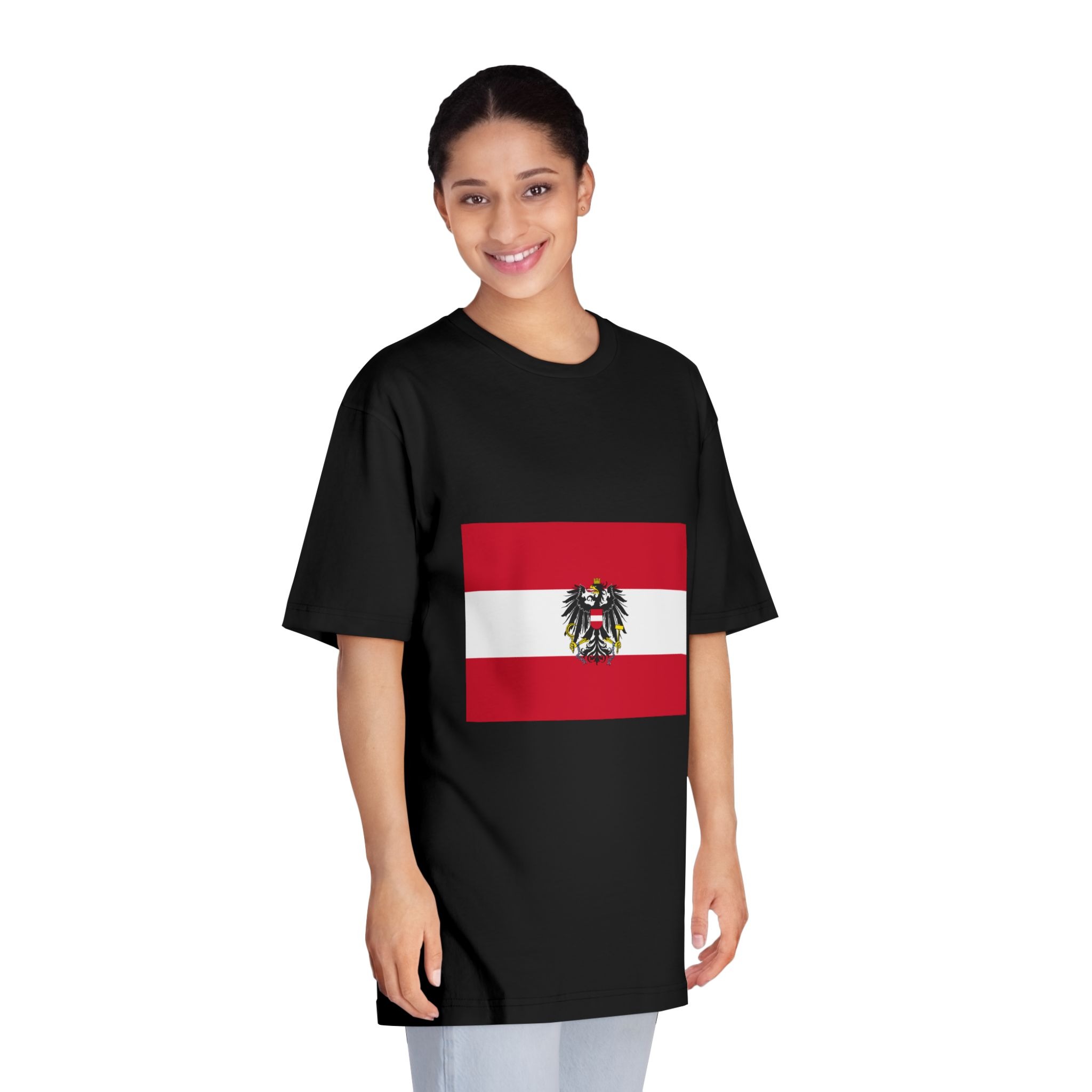 Flag of Austria (state) Unisex Classic Crewneck T Shirt - Image 7