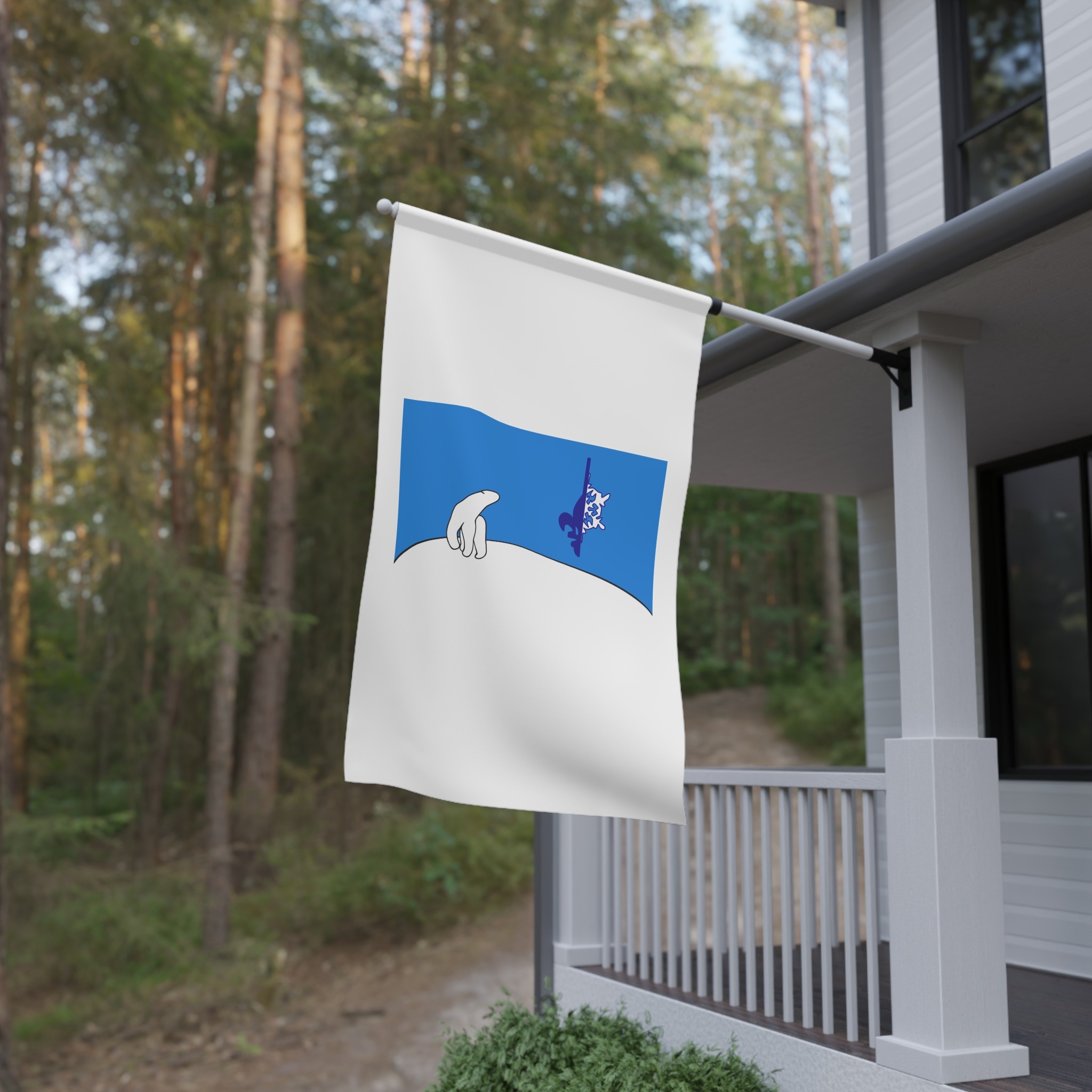 Francotenois Flag Frenchspeaking Community Banner Northwest Territories Red White Blue Symbol Herita House Banner - Image 4