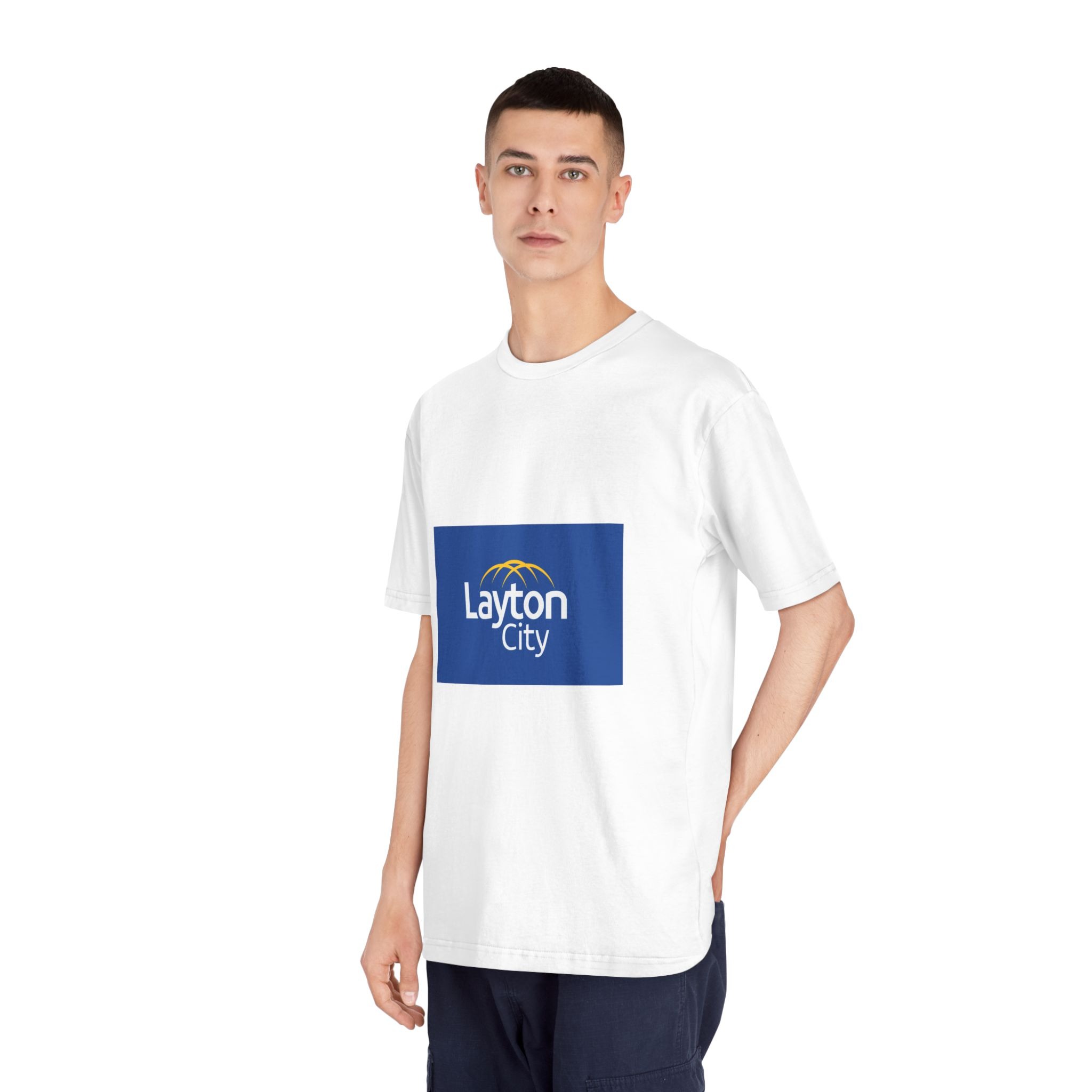 Flag of Layton, Utah Unisex Classic Crewneck T Shirt - Image 4