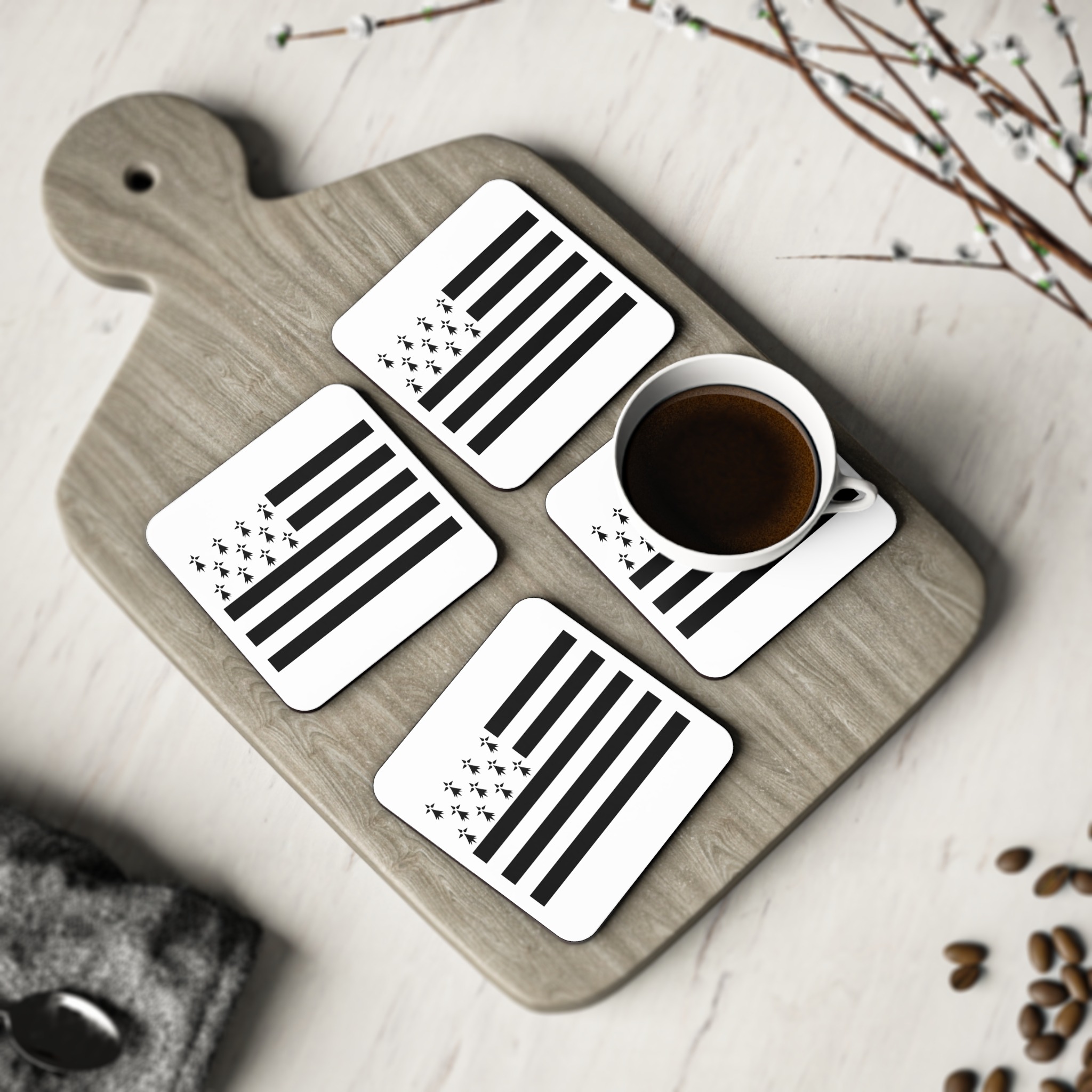 Traditional Flag Brittany Coasters - Image 8