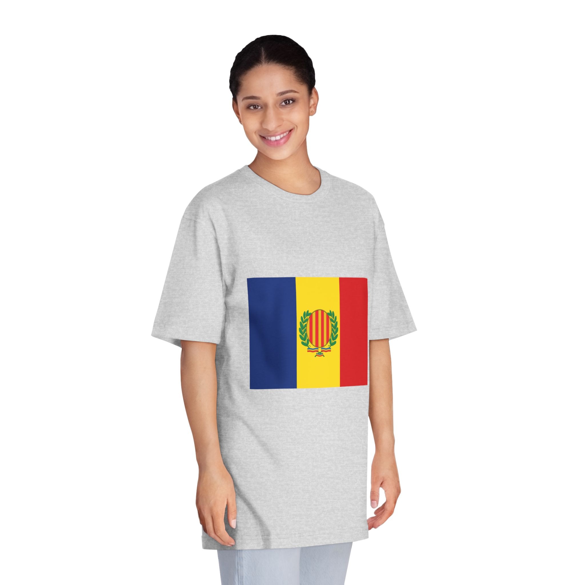 Bandera de San Julián de Loria Unisex Classic Crewneck T Shirt - Image 15