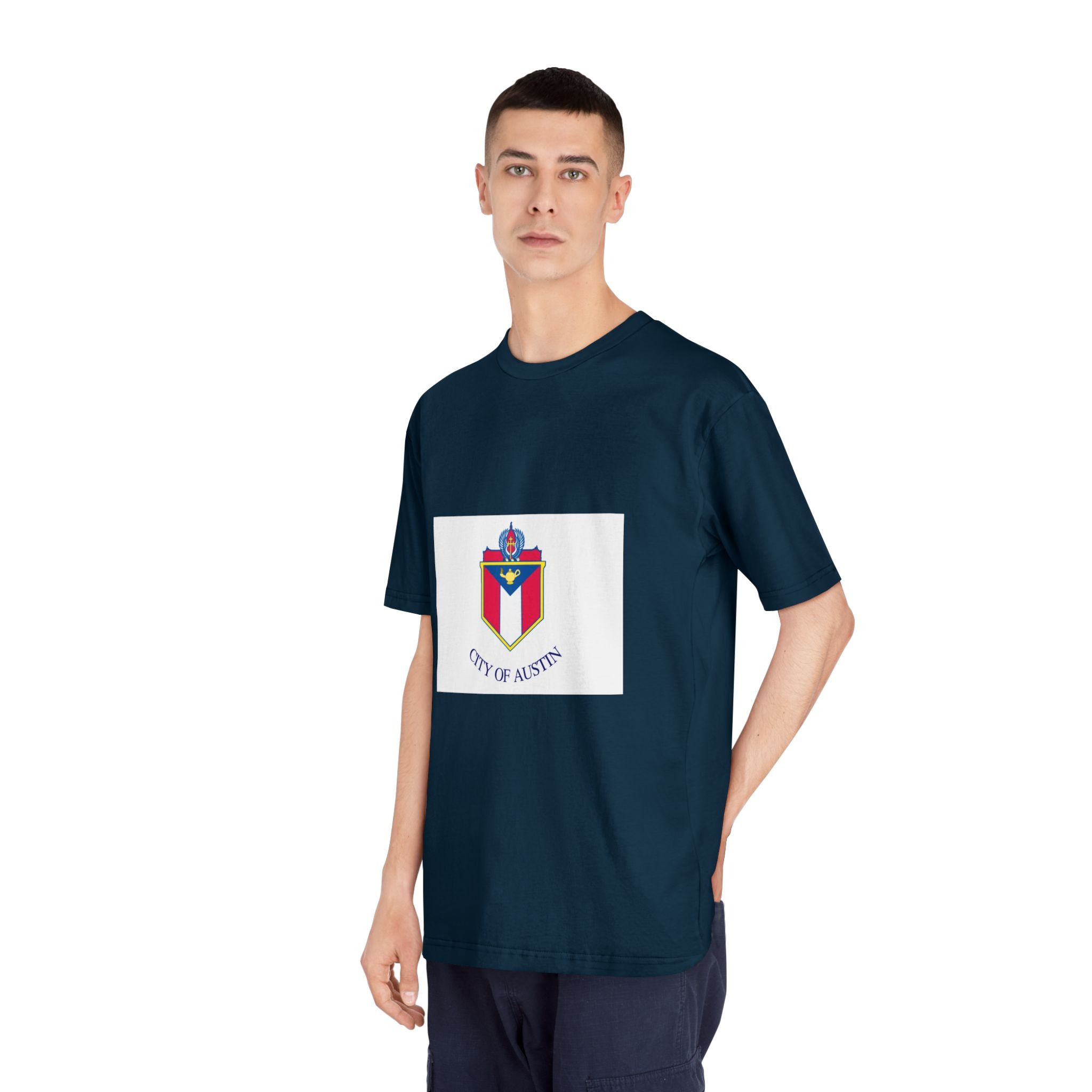 Flag of Austin, Texas Unisex Classic Crewneck T Shirt - Image 20