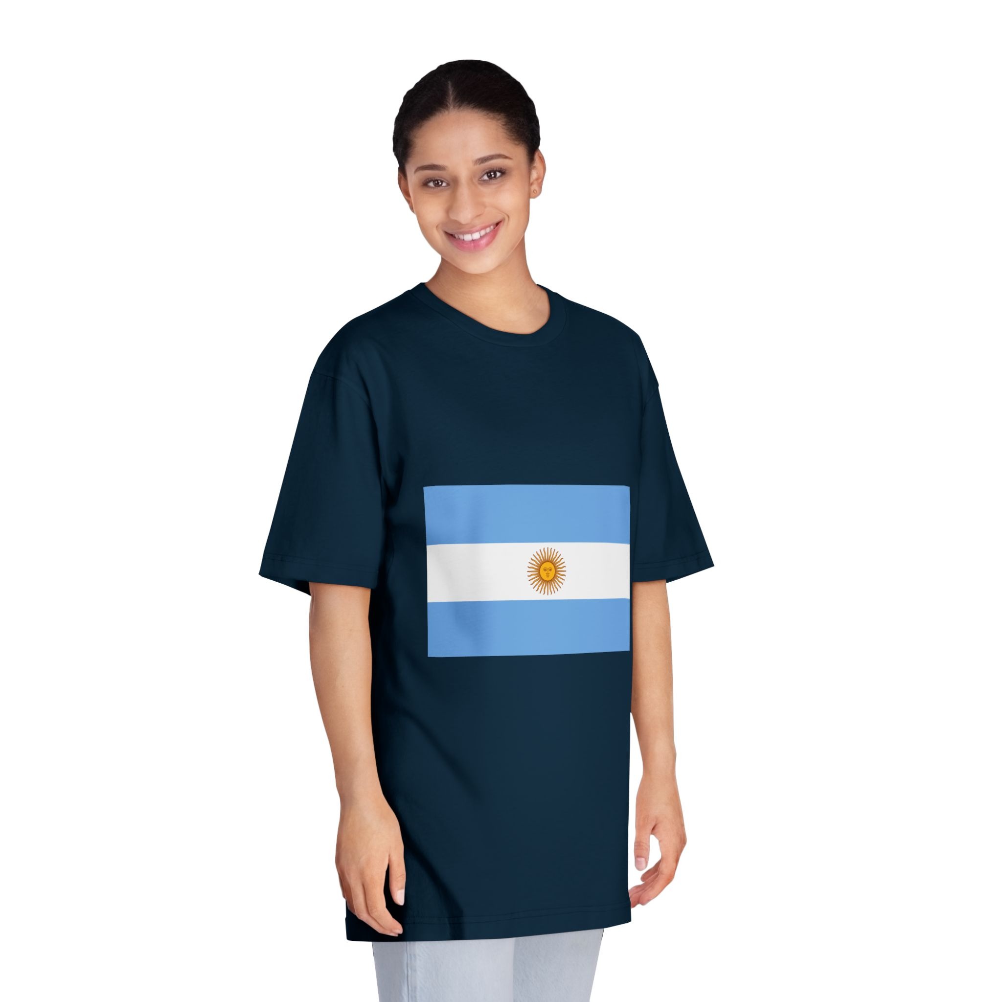 Flag of Argentina Unisex Classic Crewneck T Shirt - Image 19