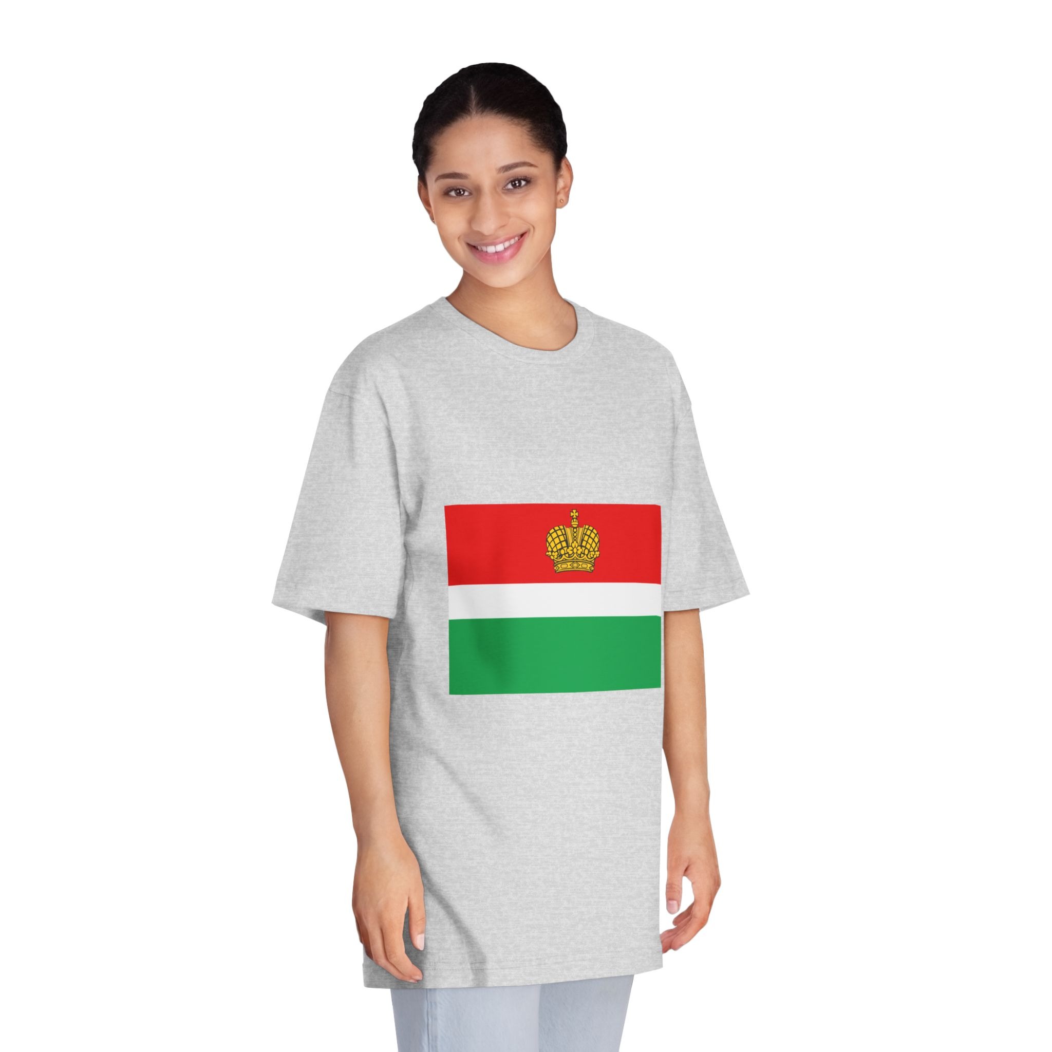 Flag of Kaluga Oblast Unisex Classic Crewneck T Shirt - Image 15