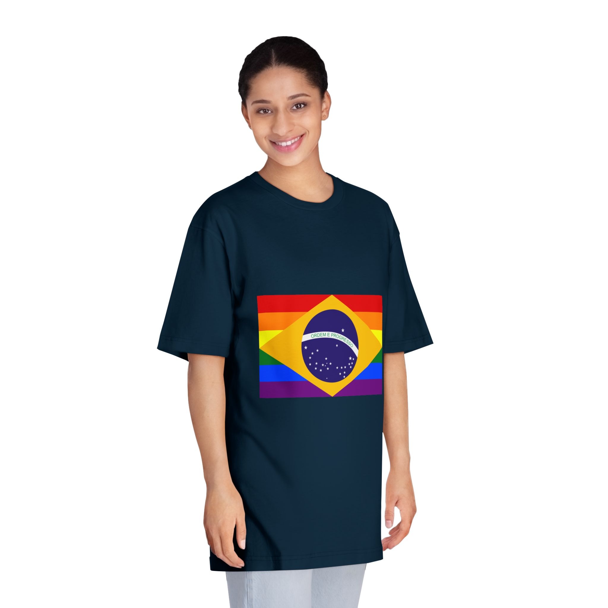 Brazil Gay Flag Unisex Classic Crewneck T Shirt - Image 19