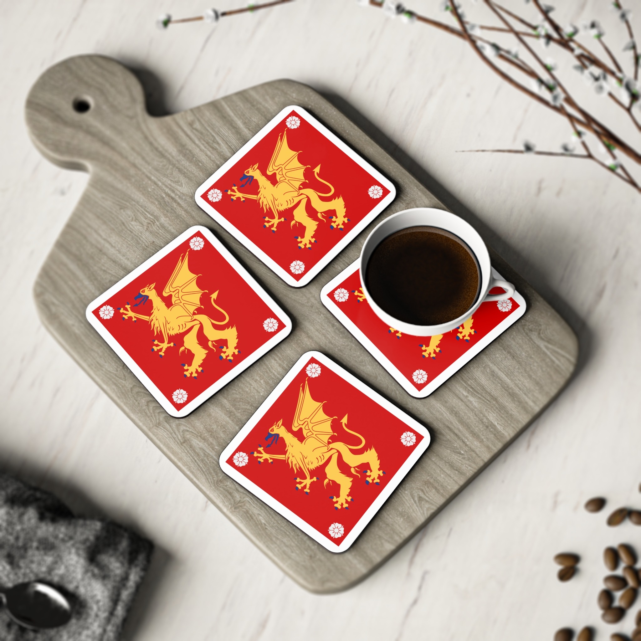 Östergötlands Län Vapenflagga Coasters - Image 8