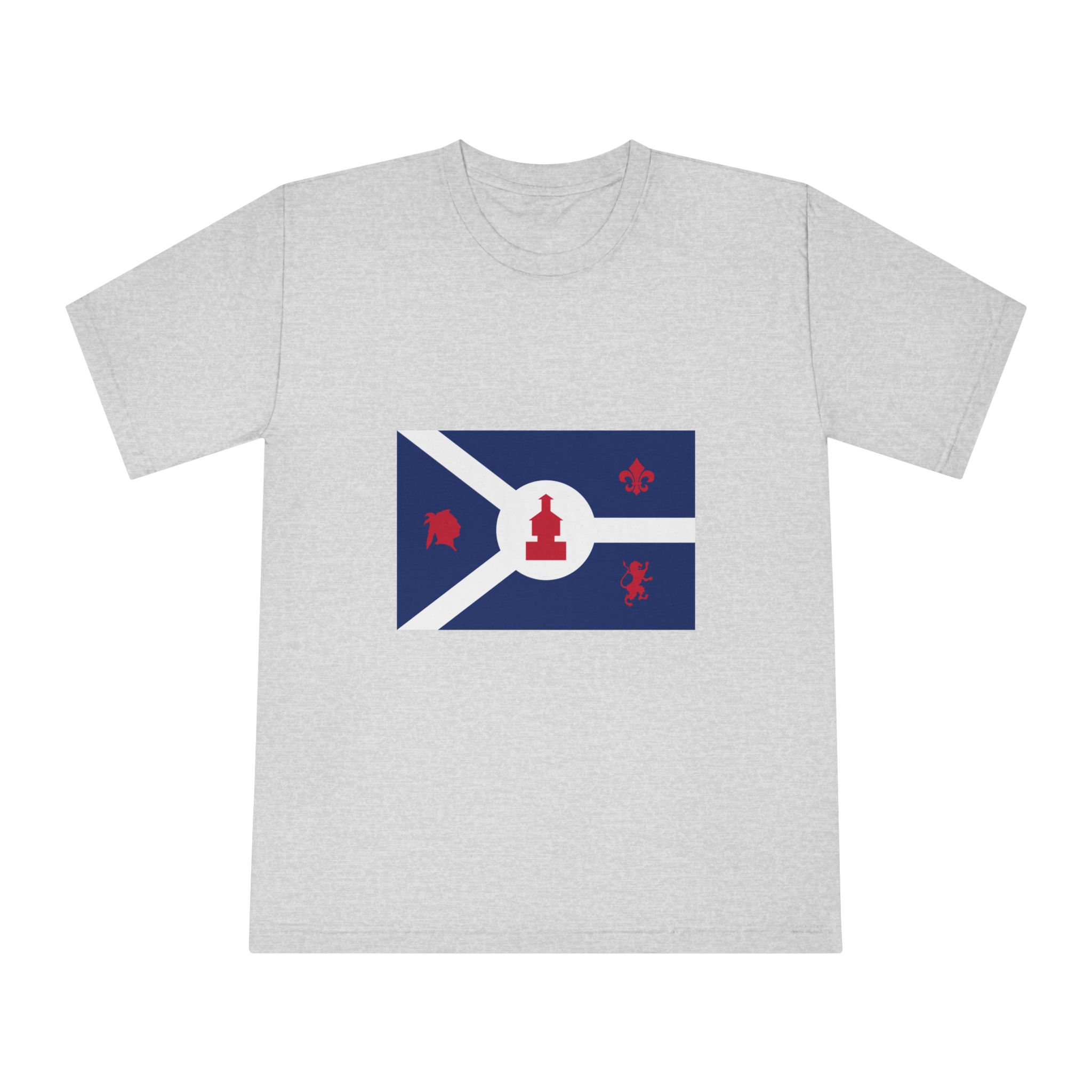 Flag of Fort Wayne, Indiana Unisex Classic Crewneck T Shirt - Image 13