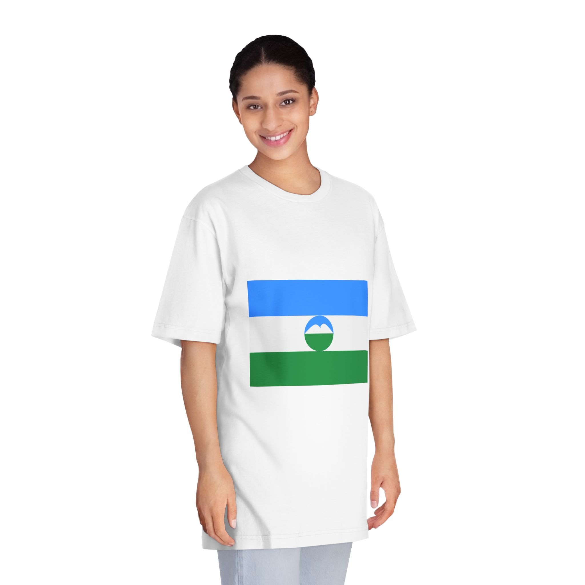Flag of Kabardino Balkaria Unisex Classic Crewneck T Shirt - Image 3