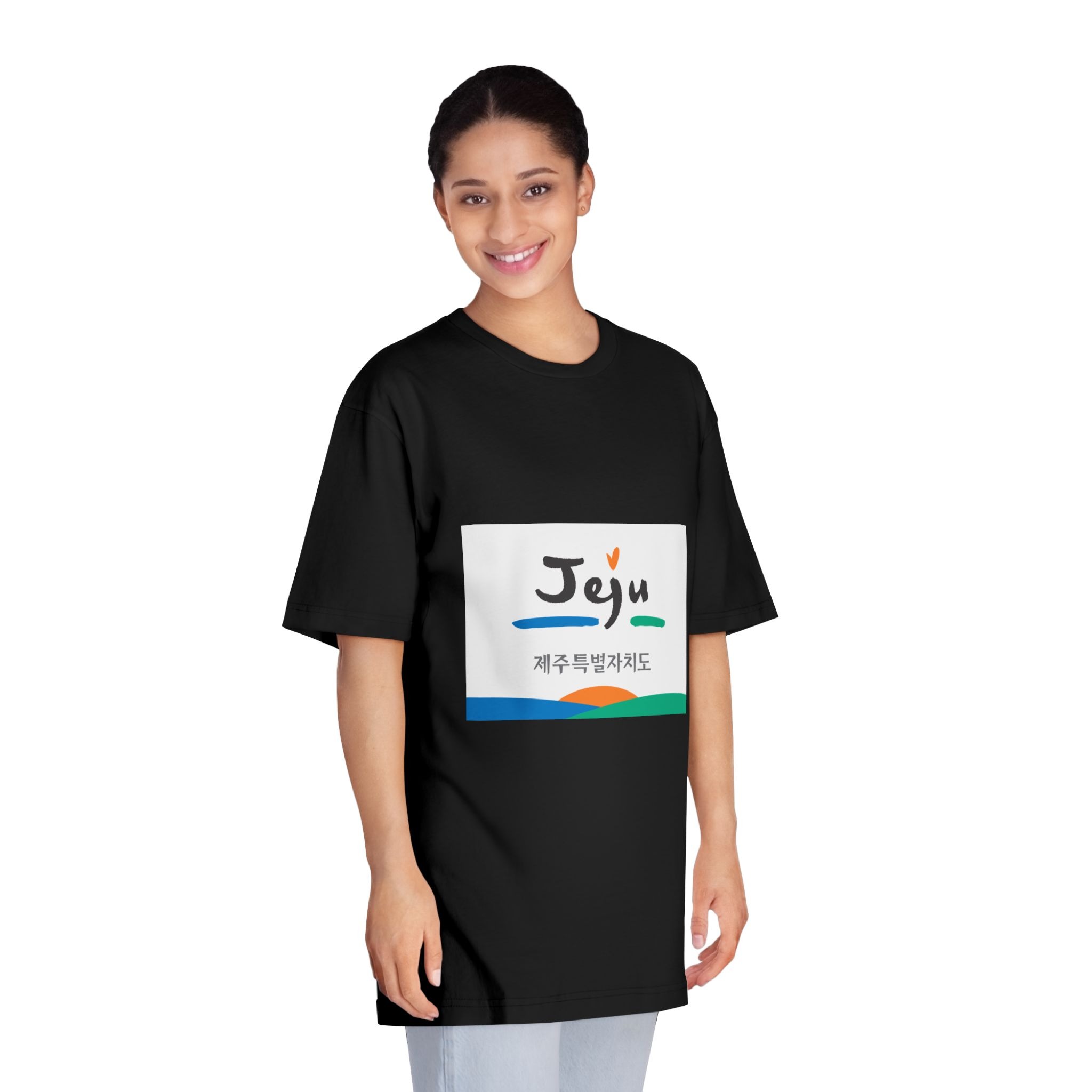 Flag of Jeju Province Unisex Classic Crewneck T Shirt - Image 7