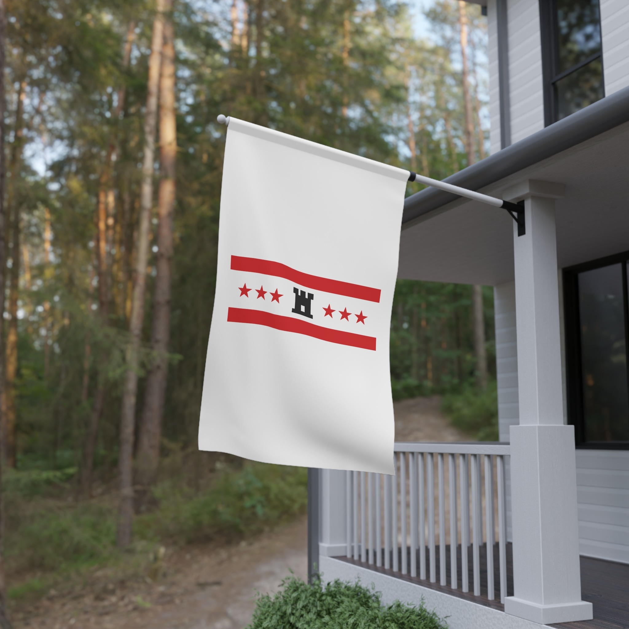 Drenthe Flag Red White Horizontal Stripes With Black Yellow Emblem Regional Flag Drenthe House Banner - Image 4